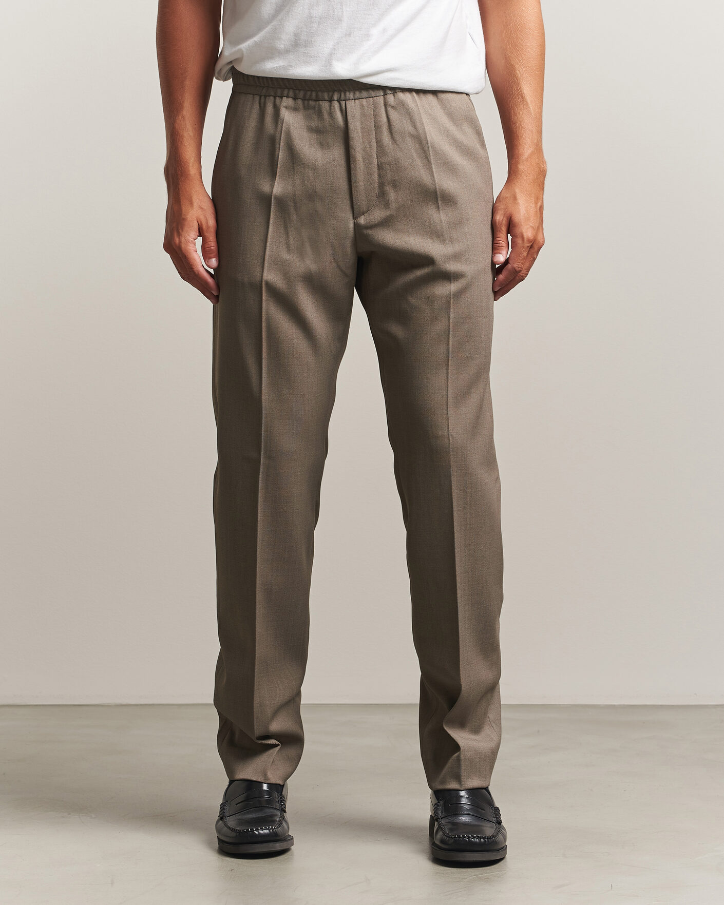 Mies | Housut | Filippa K | Theo Relaxed Wool Trousers Stone Taupe