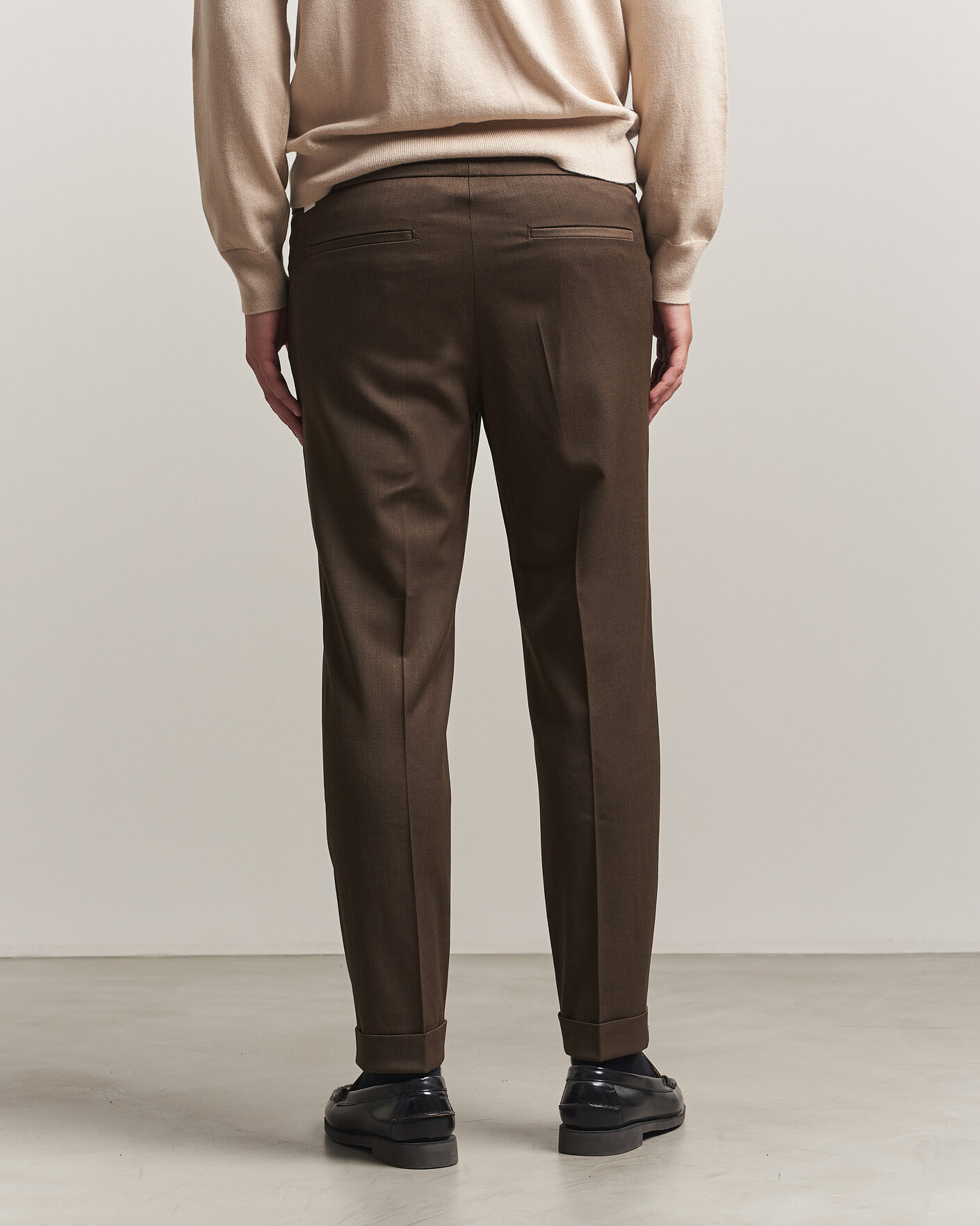 Mies | Housut | Filippa K | Terry Wool Trousers Walnut Brown