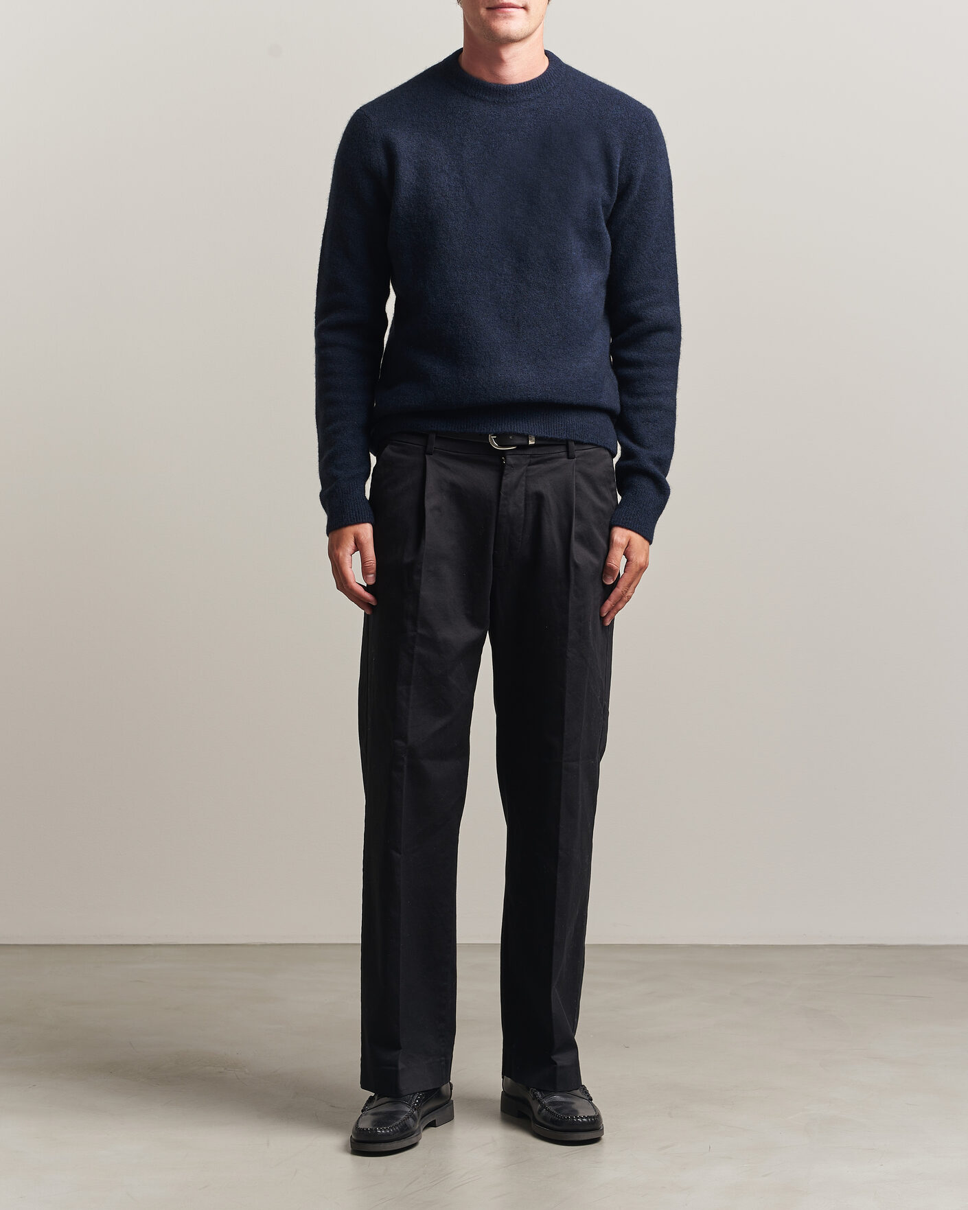 Mies | Puserot | Filippa K | Yak Knitted Sweater Navy