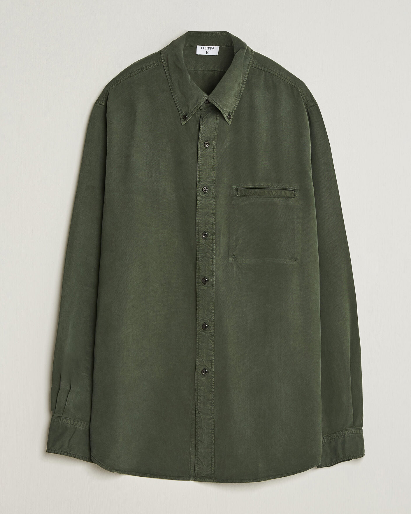 Mies | Kauluspaidat | Filippa K | Zack Lyocell Shirt Night Green