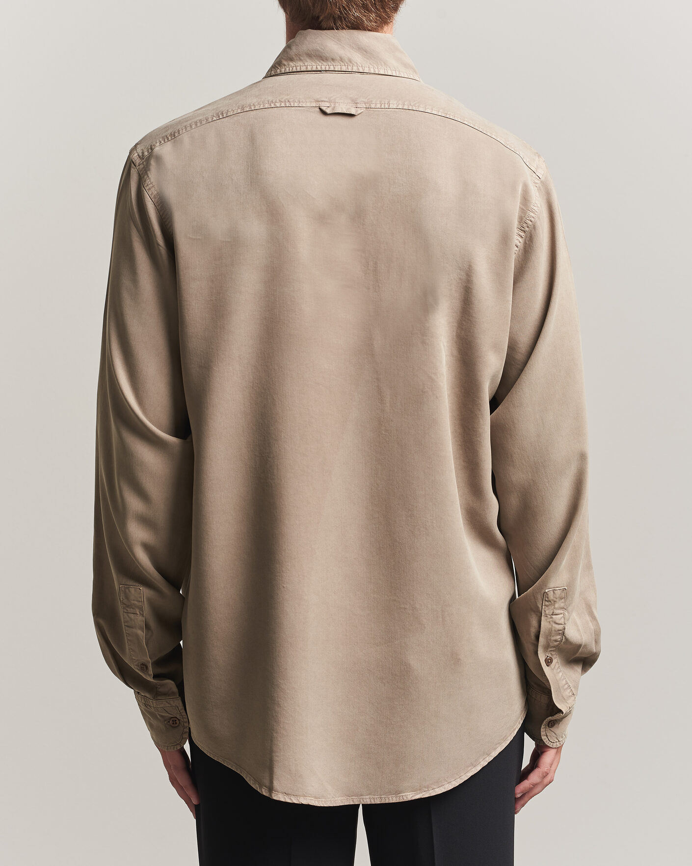 Mies | Kauluspaidat | Filippa K | Zack Lyocell Shirt Stone Taupe