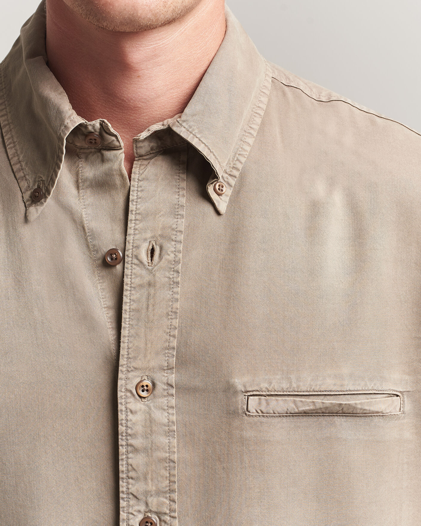 Mies | Kauluspaidat | Filippa K | Zack Lyocell Shirt Stone Taupe