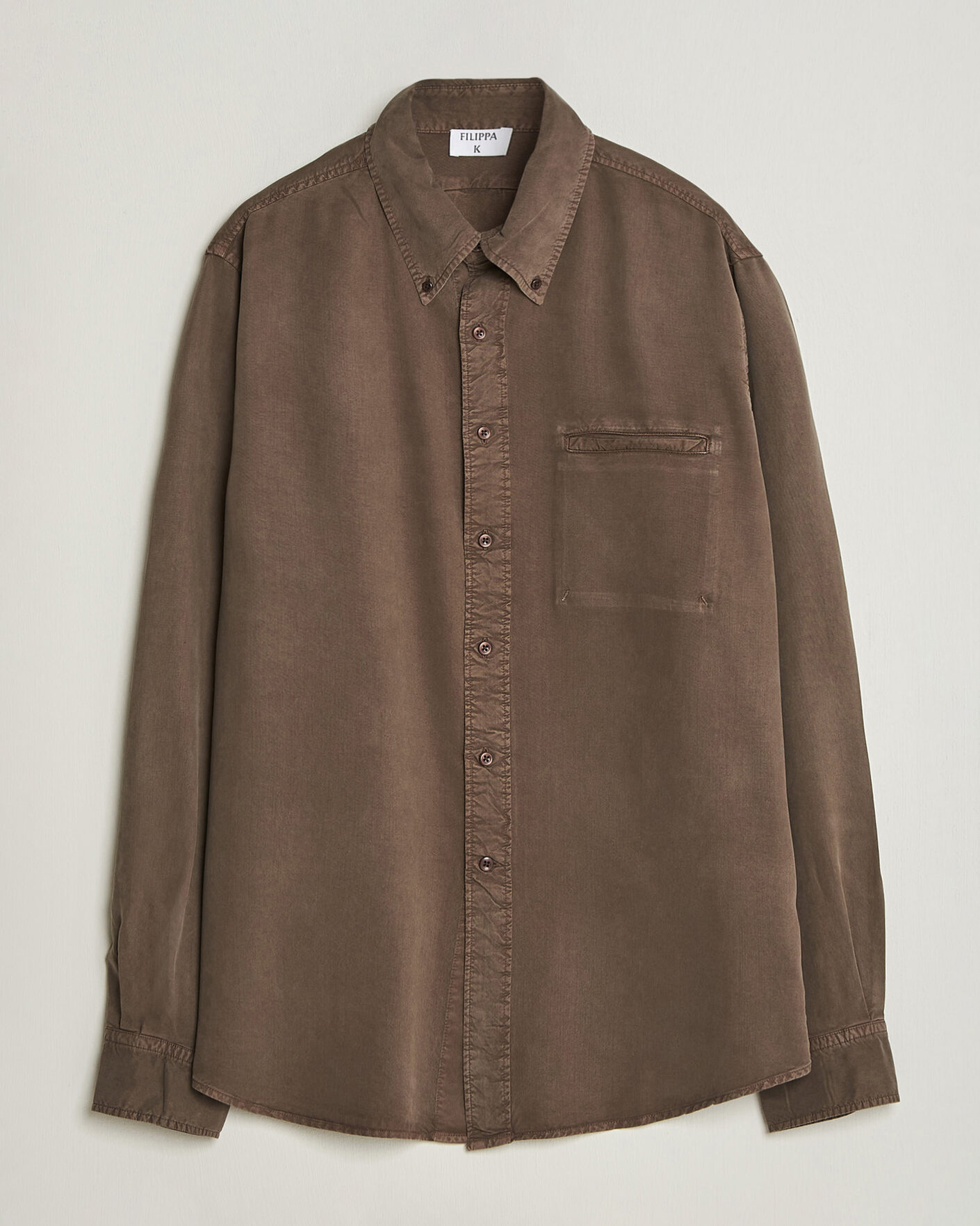 Mies | Kauluspaidat | Filippa K | Zack Lyocell Shirt Ebony Brown
