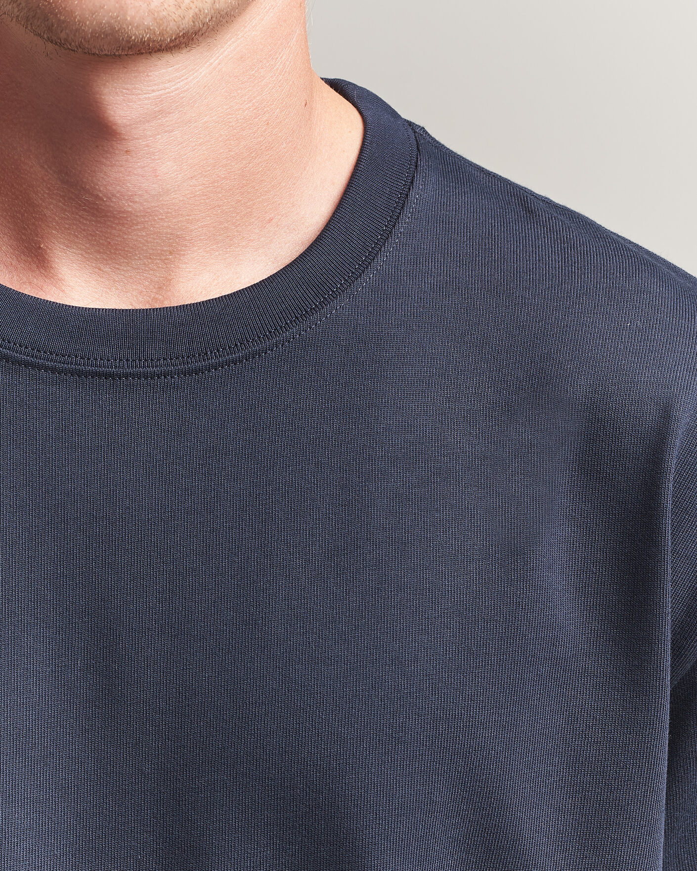 Mies | T-paidat | Filippa K | Heavy Cotton Crew Neck T-Shirt Night Blue