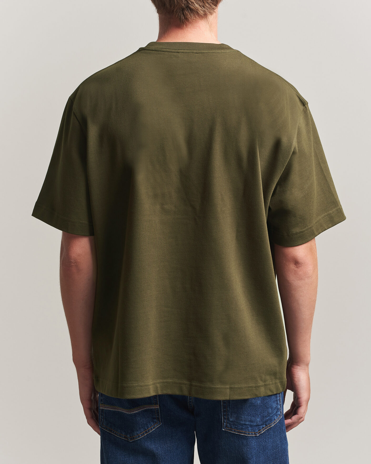 Mies | T-paidat | Filippa K | Heavy Cotton Crew Neck T-Shirt Dark Moss Green