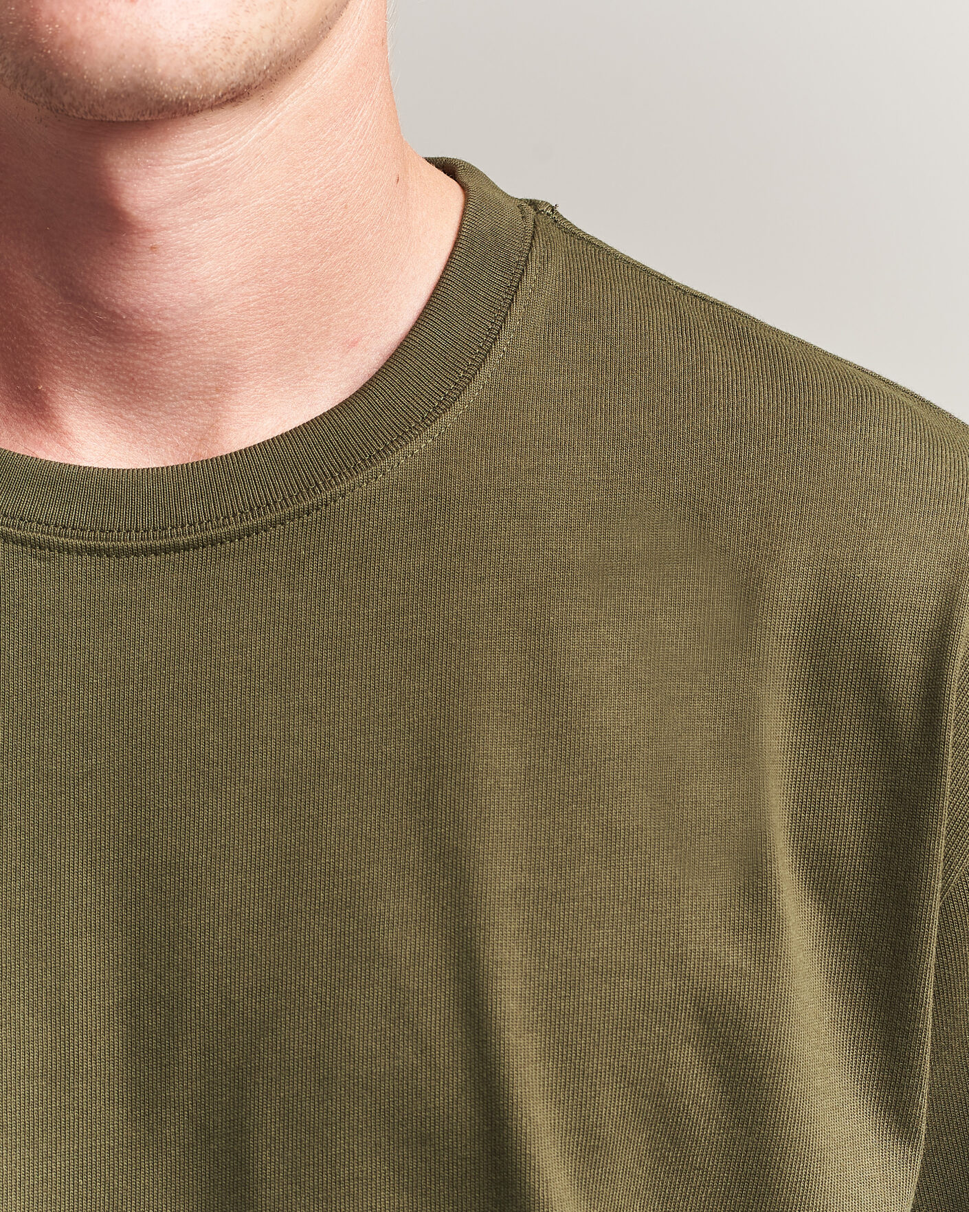 Mies | T-paidat | Filippa K | Heavy Cotton Crew Neck T-Shirt Dark Moss Green