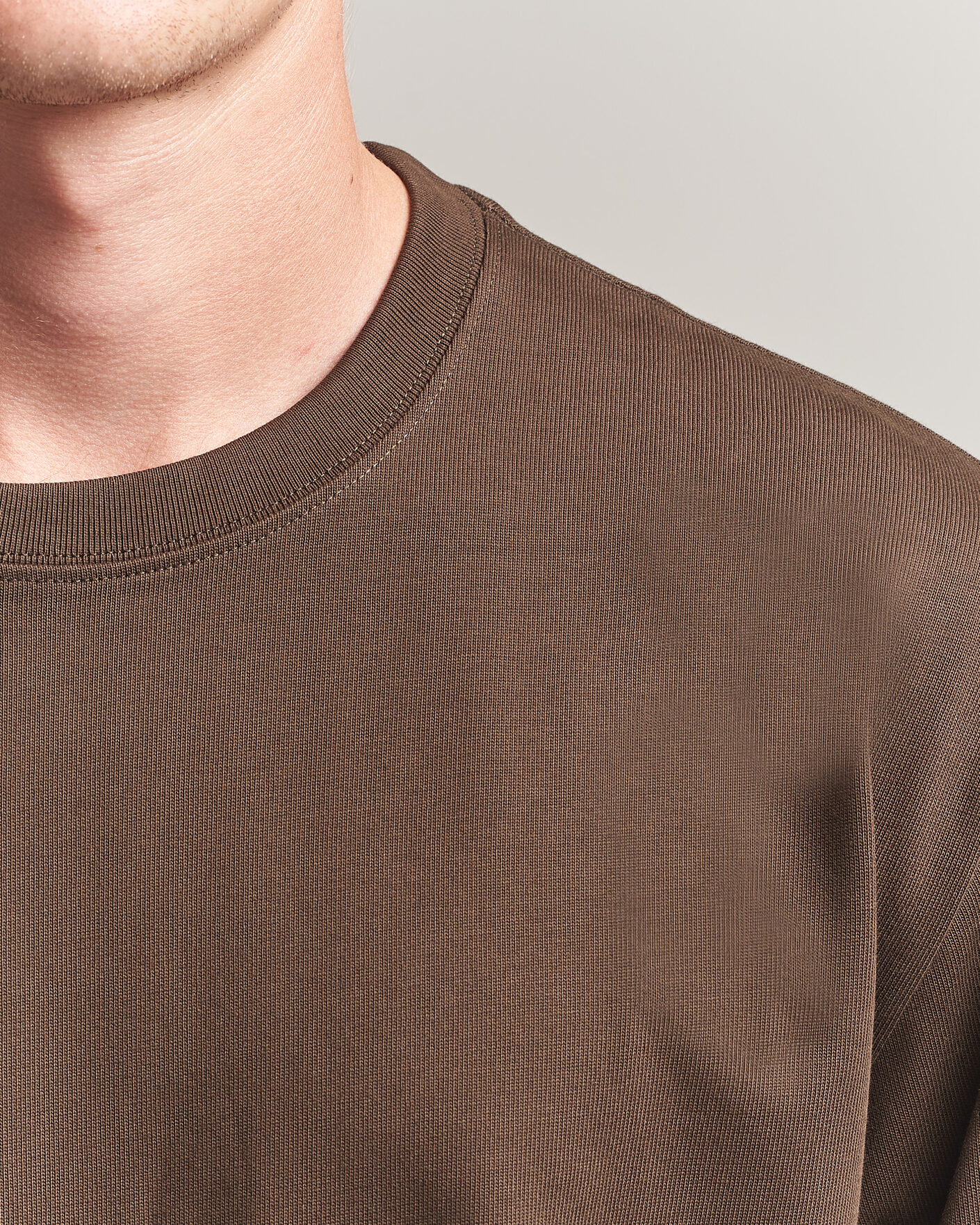 Mies | T-paidat | Filippa K | Heavy Cotton Crew Neck T-Shirt Golden Brown