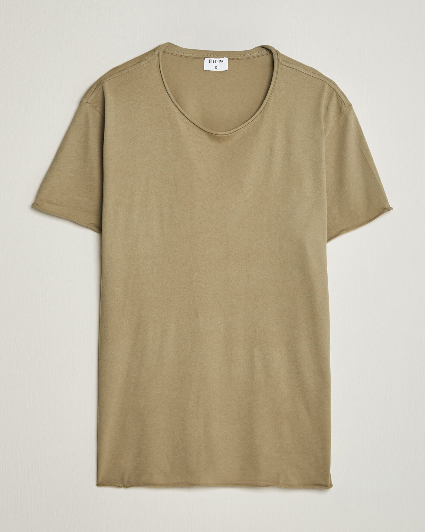 Mies | T-paidat | Filippa K | Roll Neck Crew Neck T-Shirt Light Olive Green