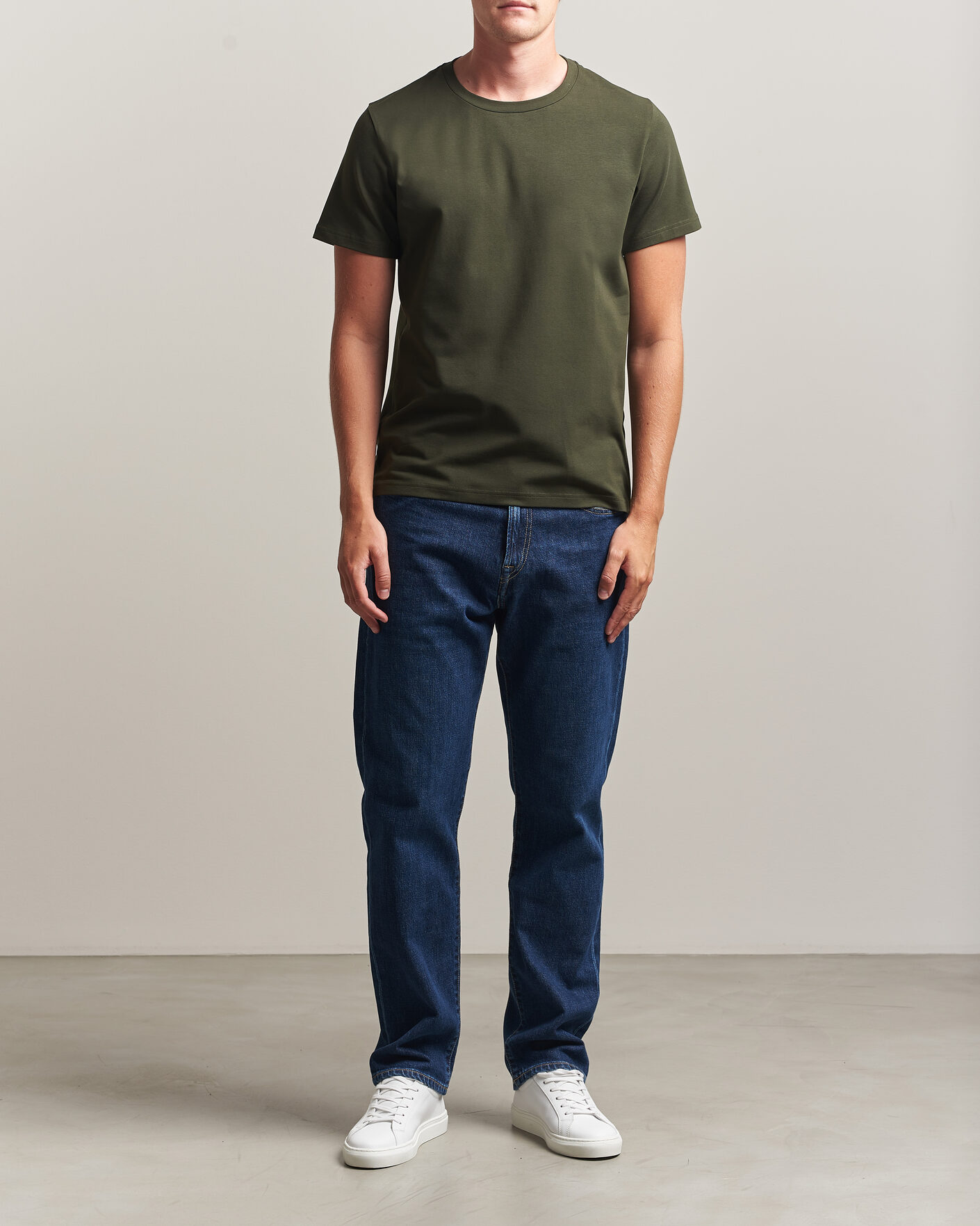Mies | T-paidat | Filippa K | Soft Lycra T-Shirt Night Green