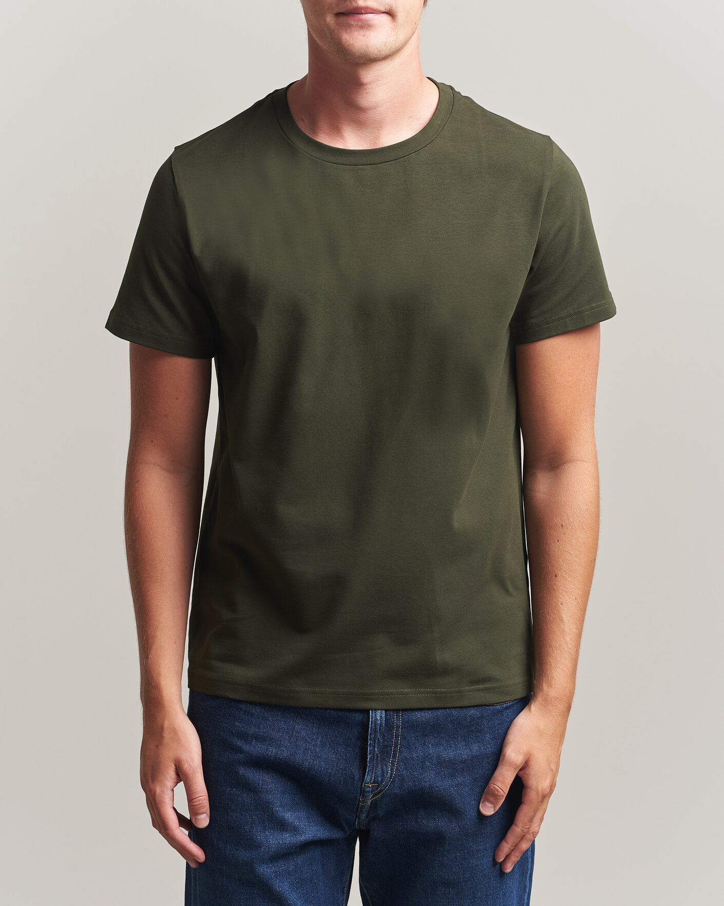 Mies | T-paidat | Filippa K | Soft Lycra T-Shirt Night Green