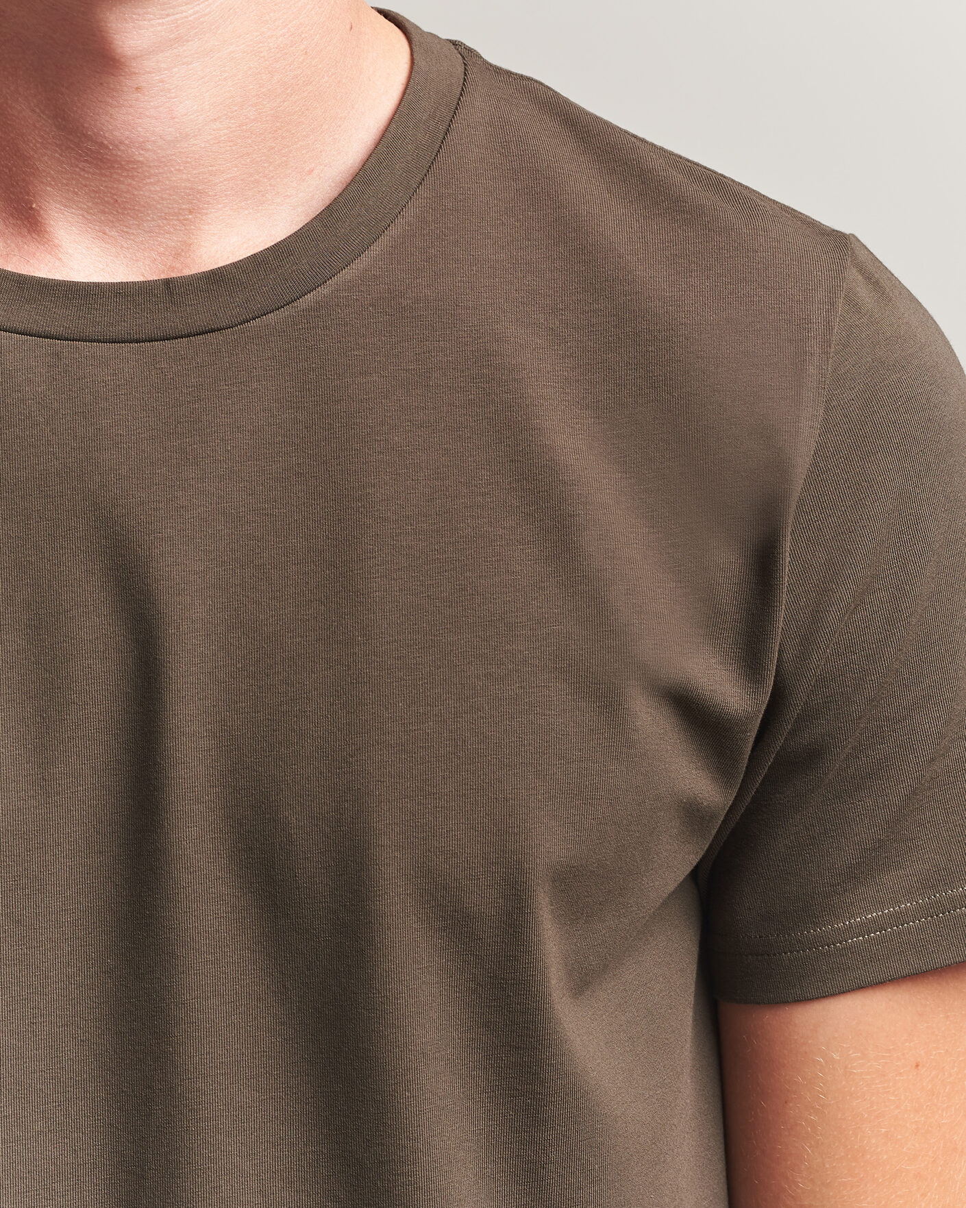 Mies | T-paidat | Filippa K | Soft Lycra T-Shirt Ebony Brown
