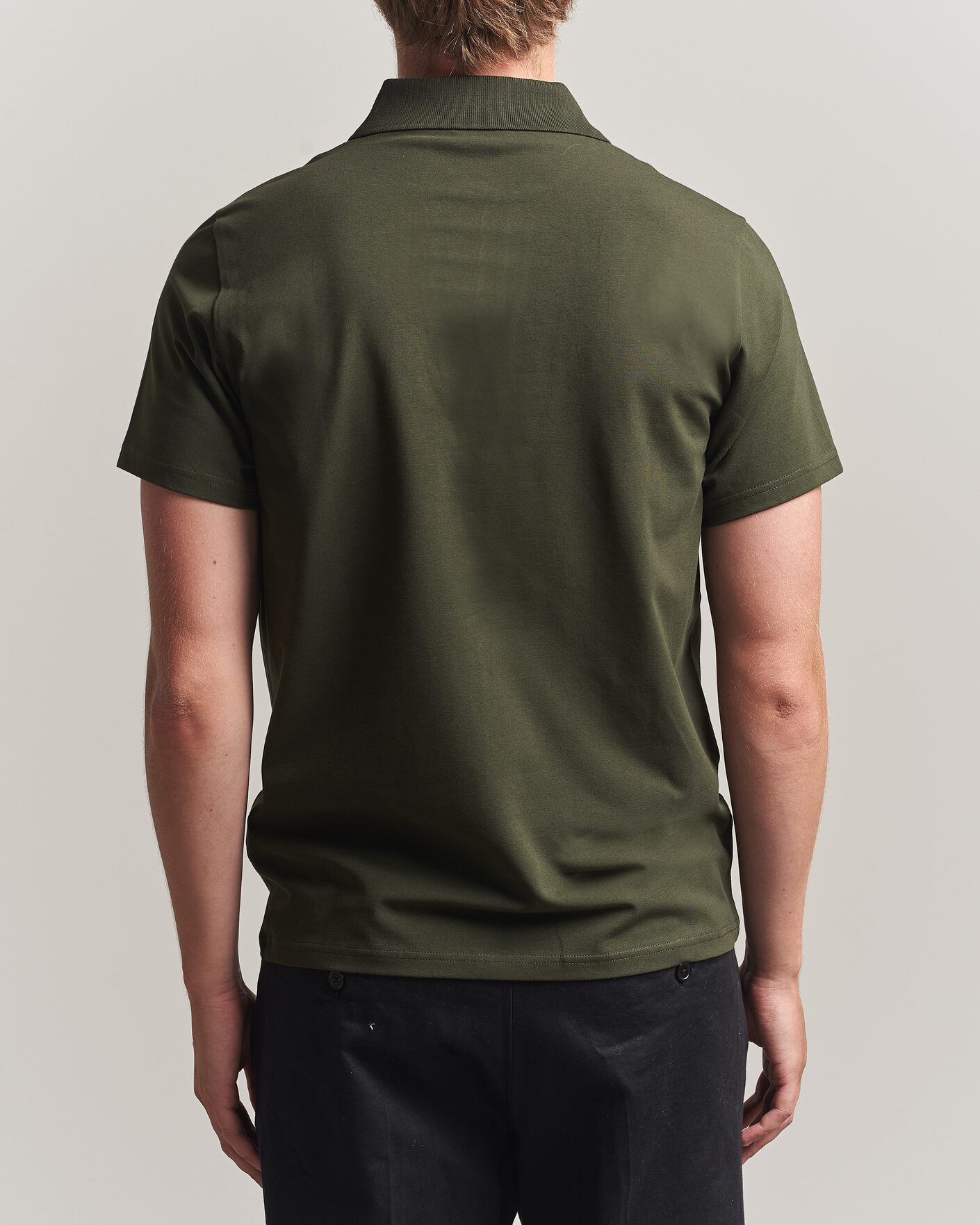 Mies | Pikeet | Filippa K | Soft Lycra Polo T-Shirt Night Green