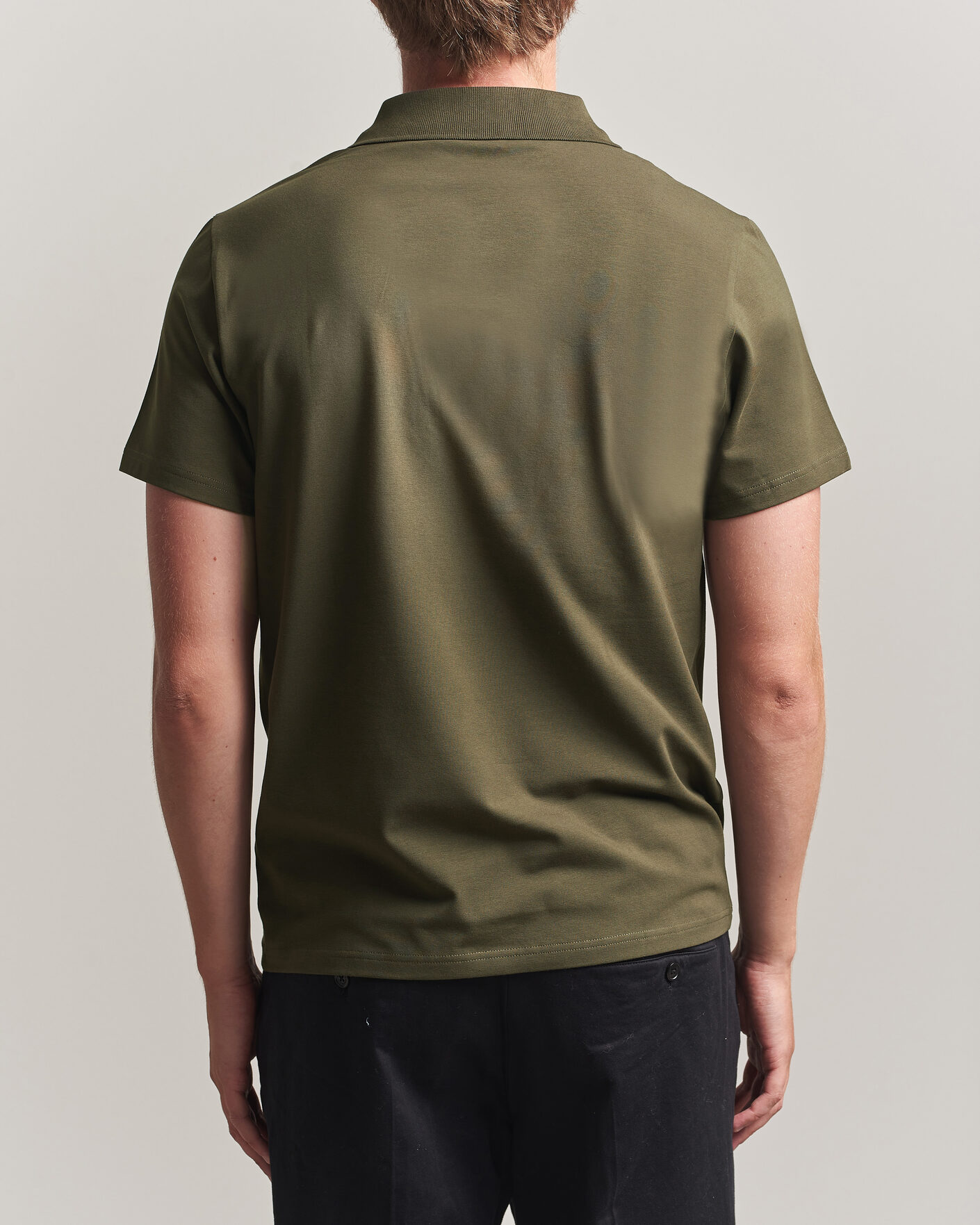 Mies | Pikeet | Filippa K | Soft Lycra Polo T-Shirt Ebony Brown