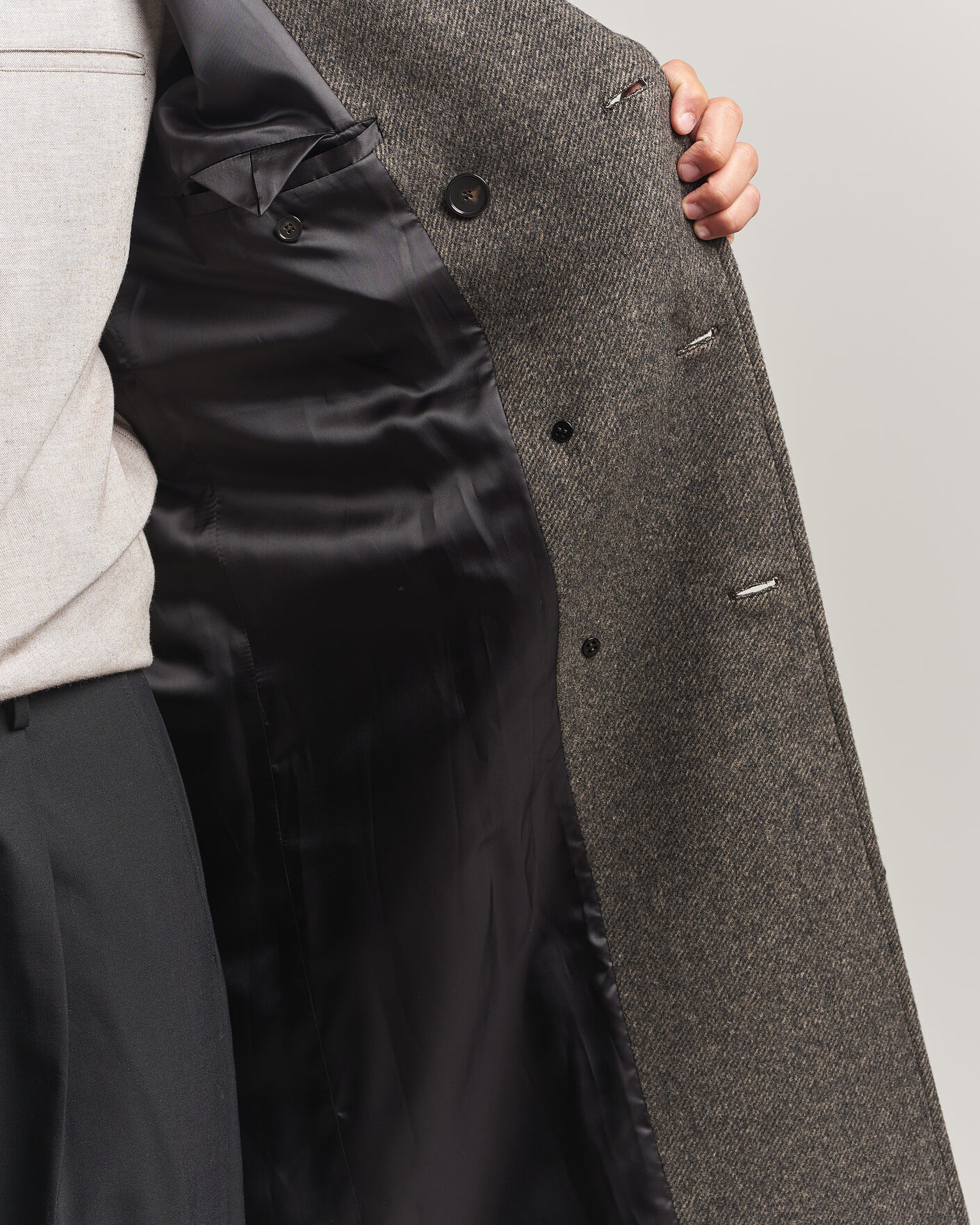 Mies | Takit | Filippa K | Damian Wool Twill Coat Driftwood
