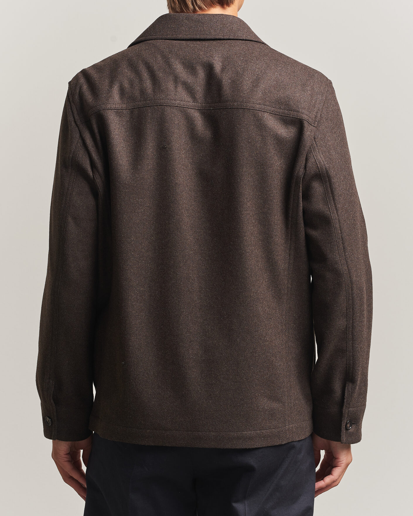 Mies | Kauluspaidat | Filippa K | Taylor Flannel Overshirt Walnut Brown