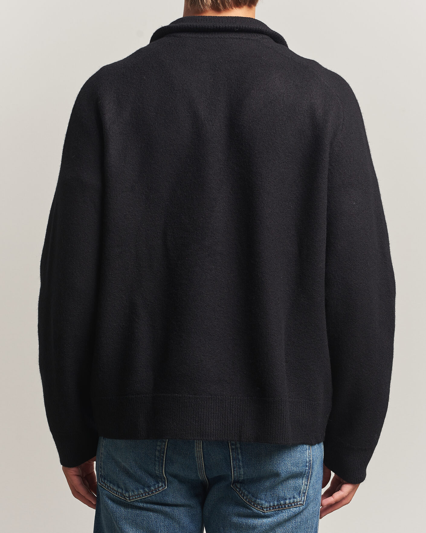 Mies | Puserot | Filippa K | Wool Knitted Cardigan Black