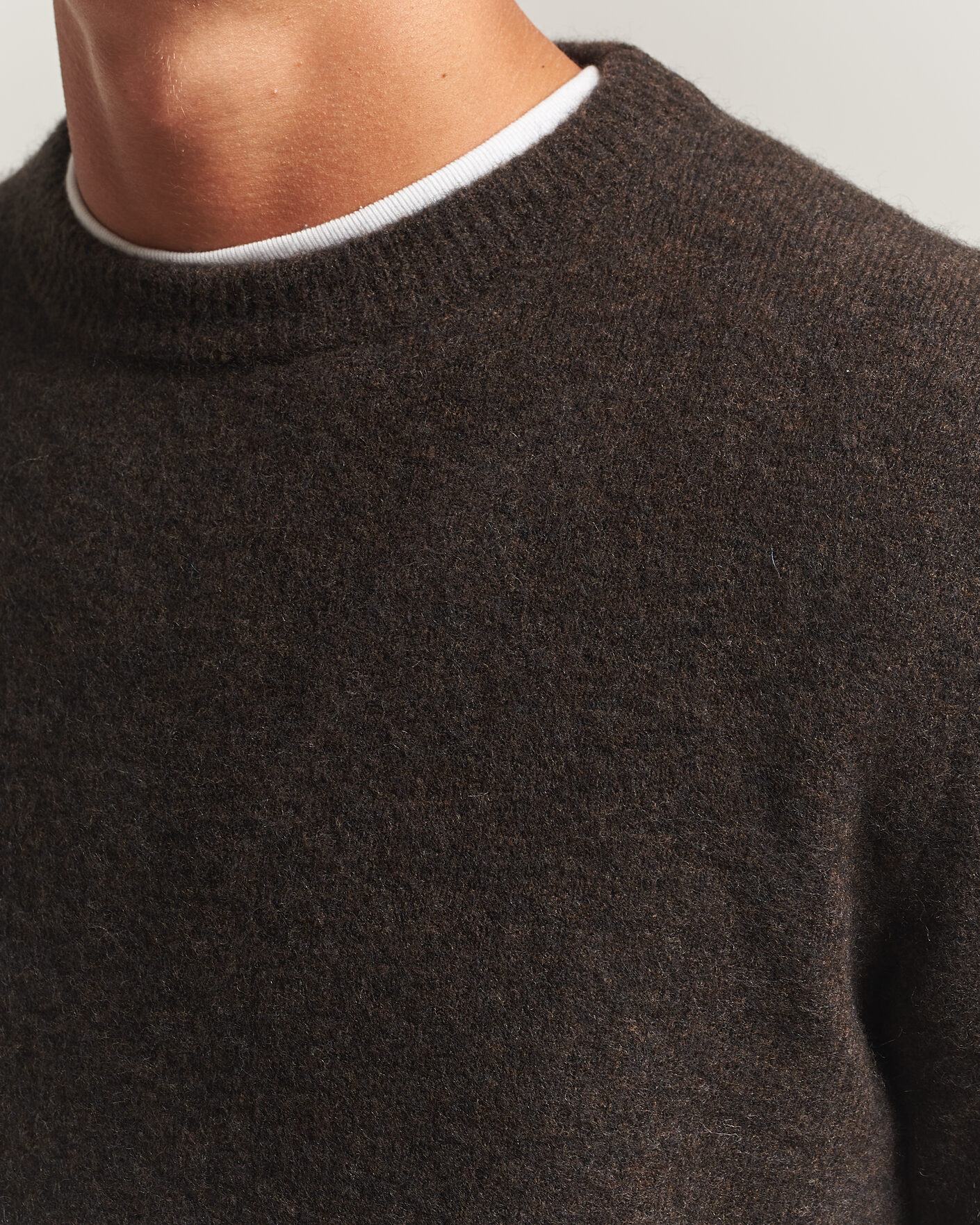 Mies | Puserot | Filippa K | Yak Knitted Sweater Golden Brown