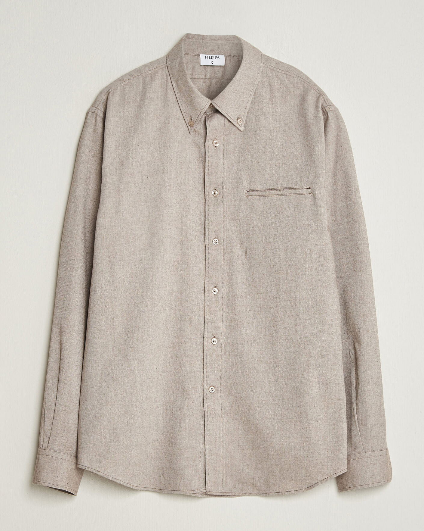 Mies | Kauluspaidat | Filippa K | Zack Flannel Shirt Mid Brown