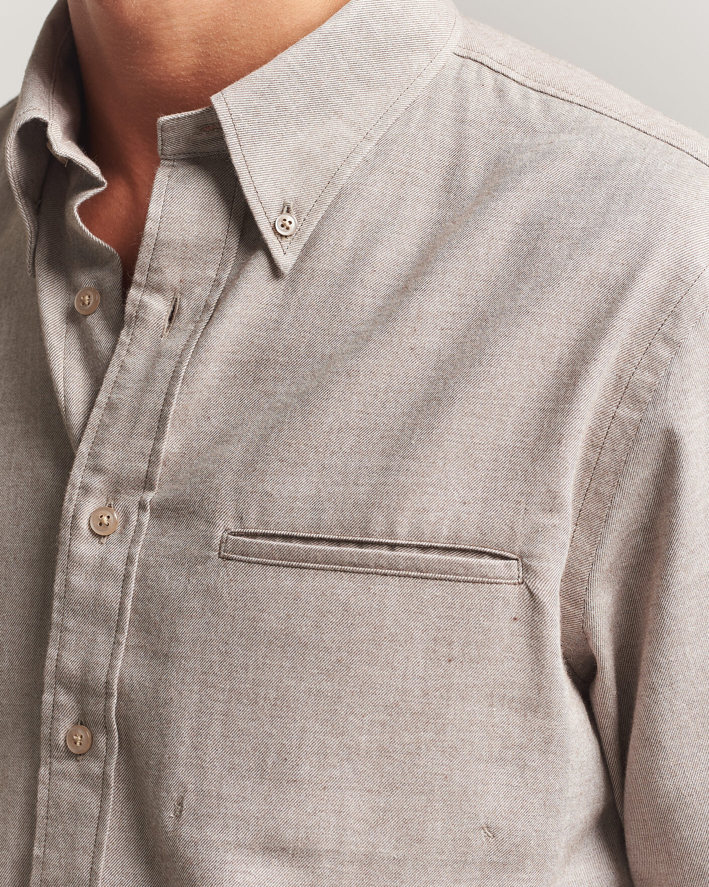Mies | Kauluspaidat | Filippa K | Zack Flannel Shirt Mid Brown