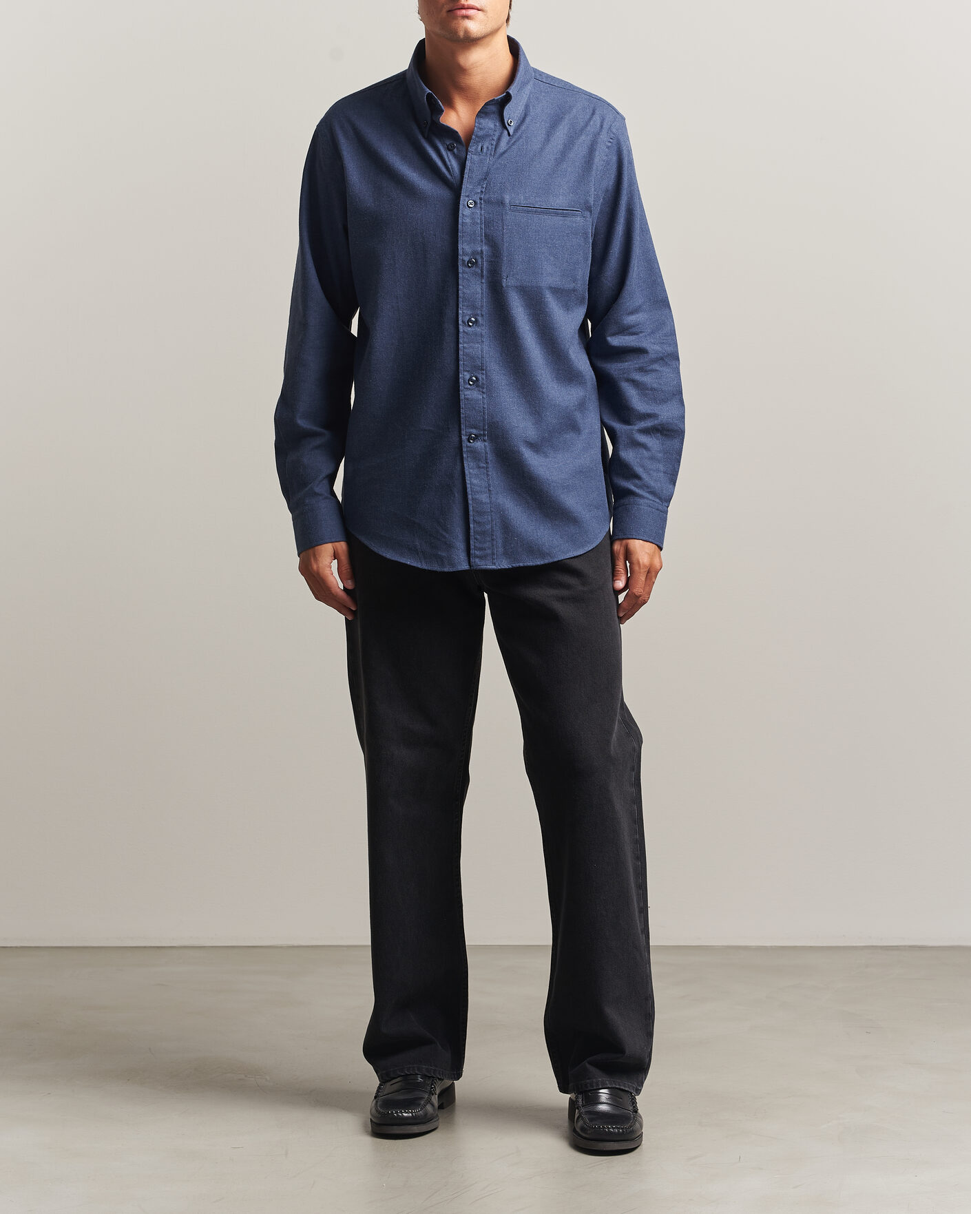 Mies | Kauluspaidat | Filippa K | Zack Flannel Shirt Navy