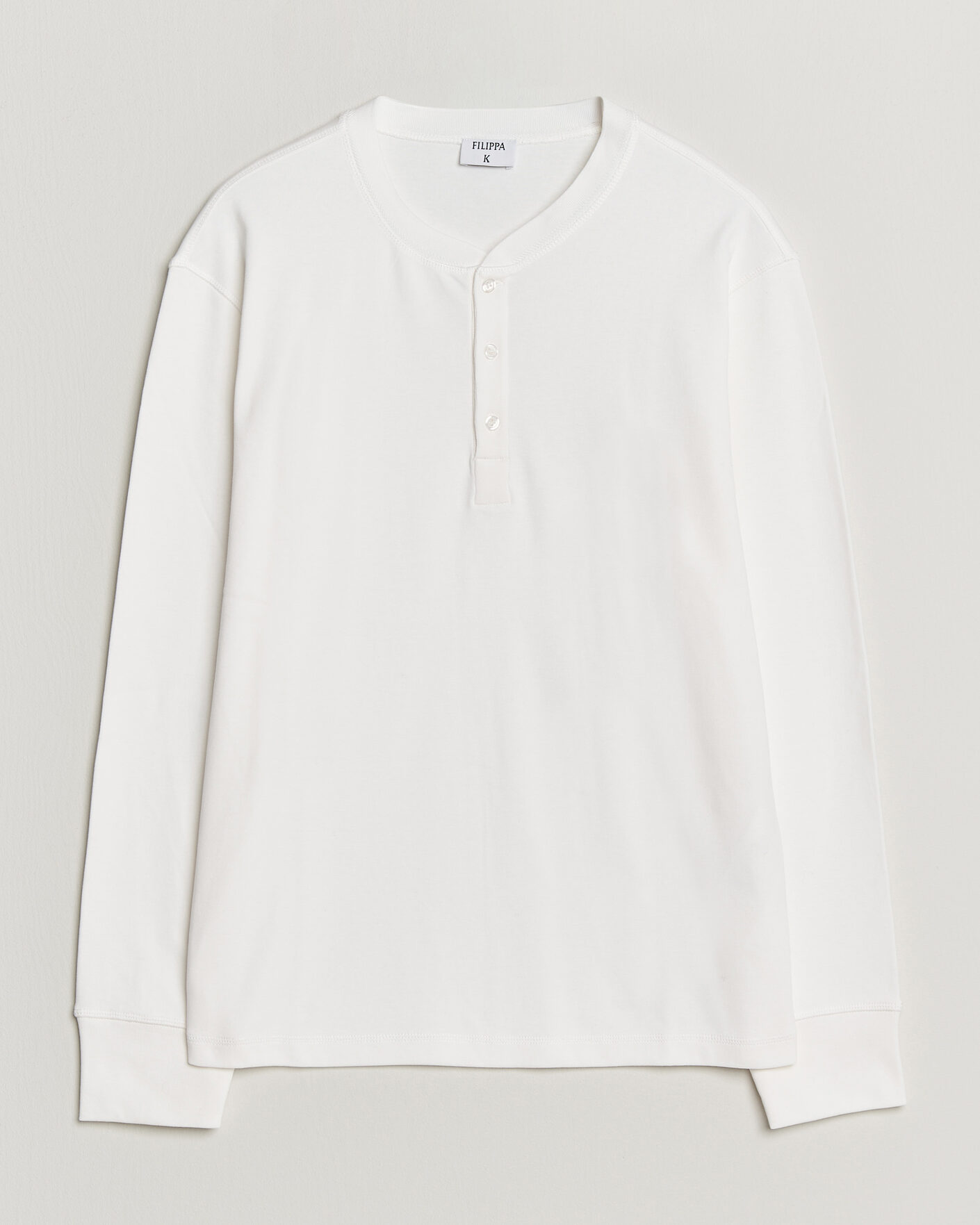Mies | Puserot | Filippa K | Cotton Rib Henley White