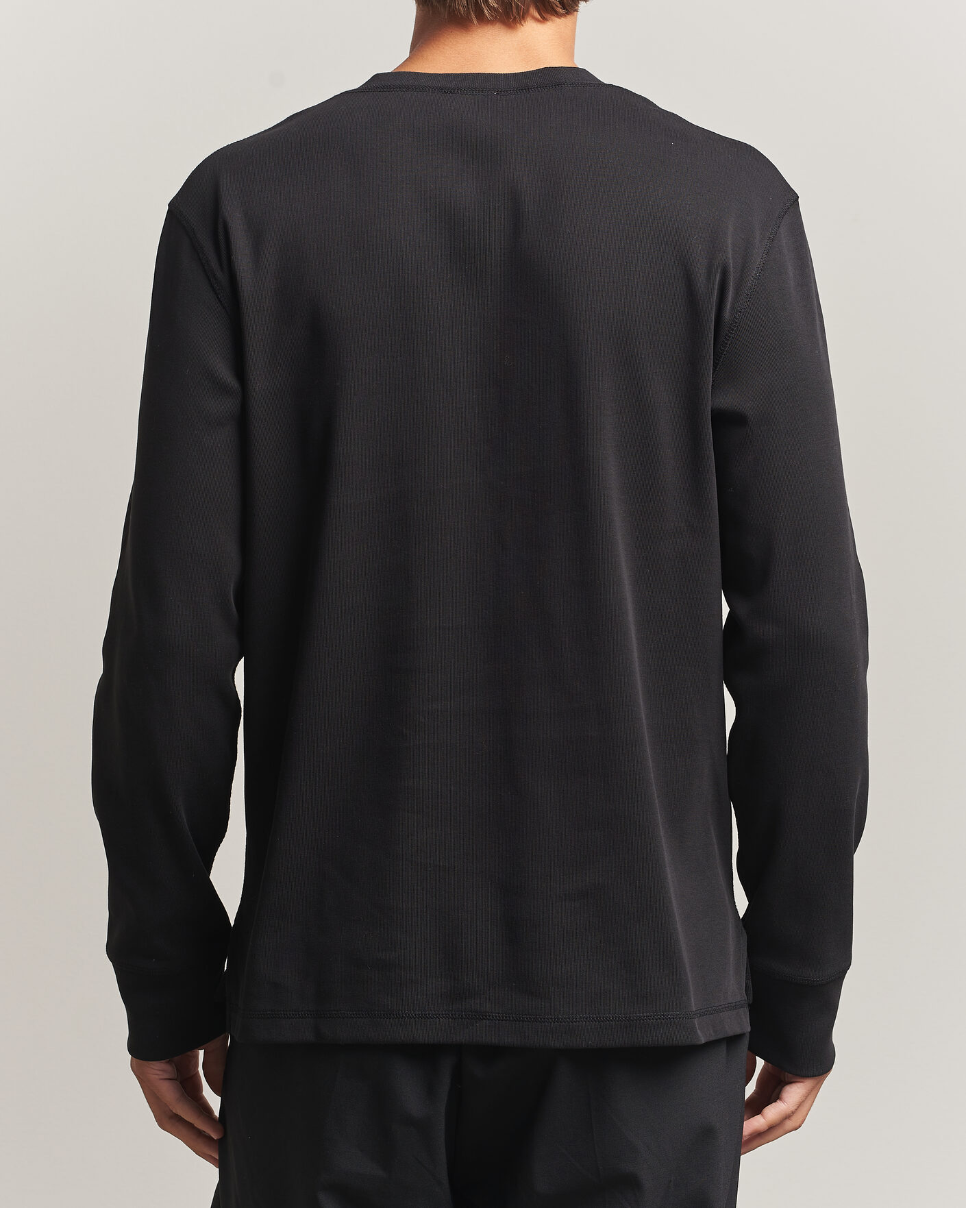 Mies | Puserot | Filippa K | Cotton Rib Henley Black