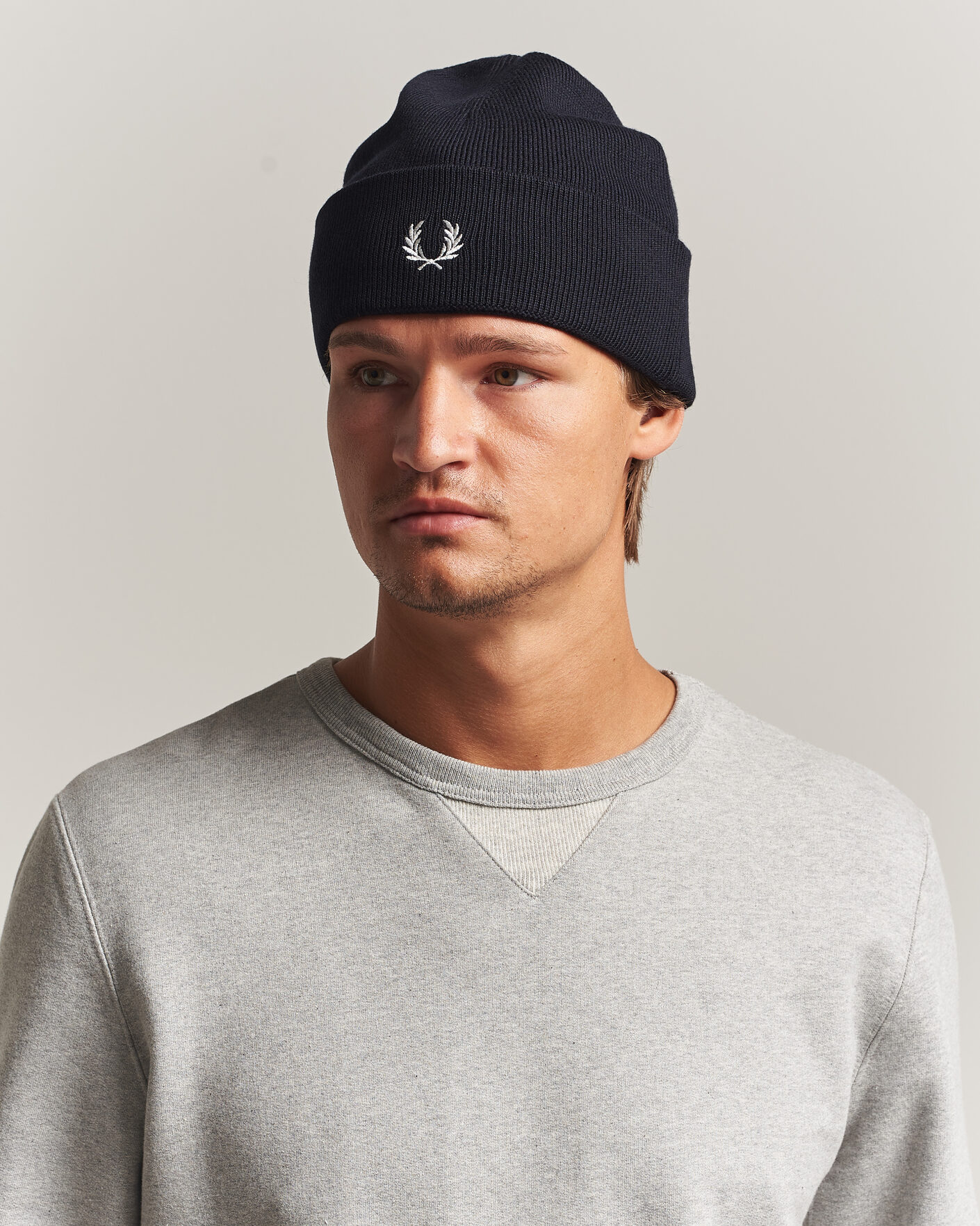 Mies | Pipot | Fred Perry | Merino Wool Beanie Navy