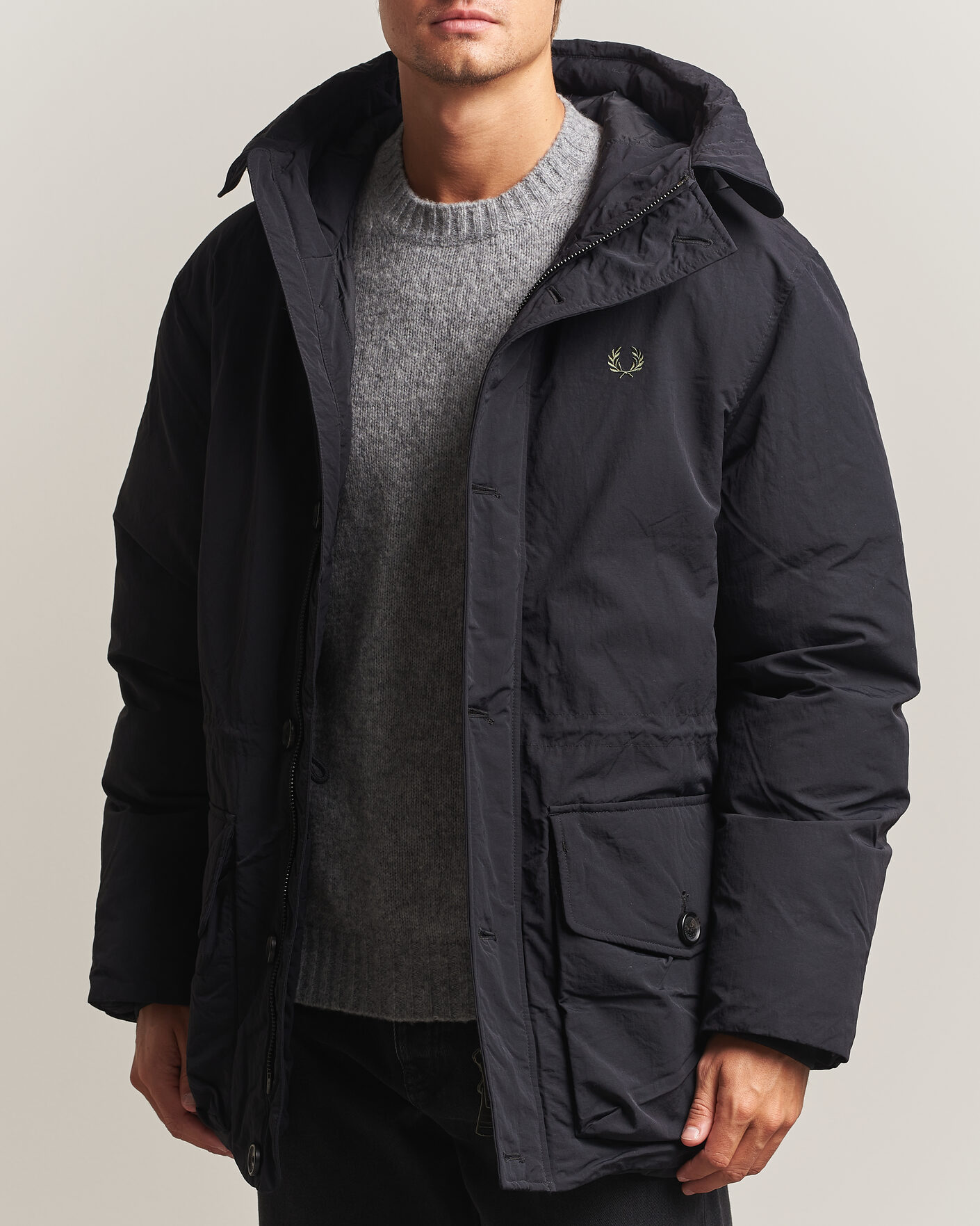 Mies | Takit | Fred Perry | Padded Patch Pocket Parka Black