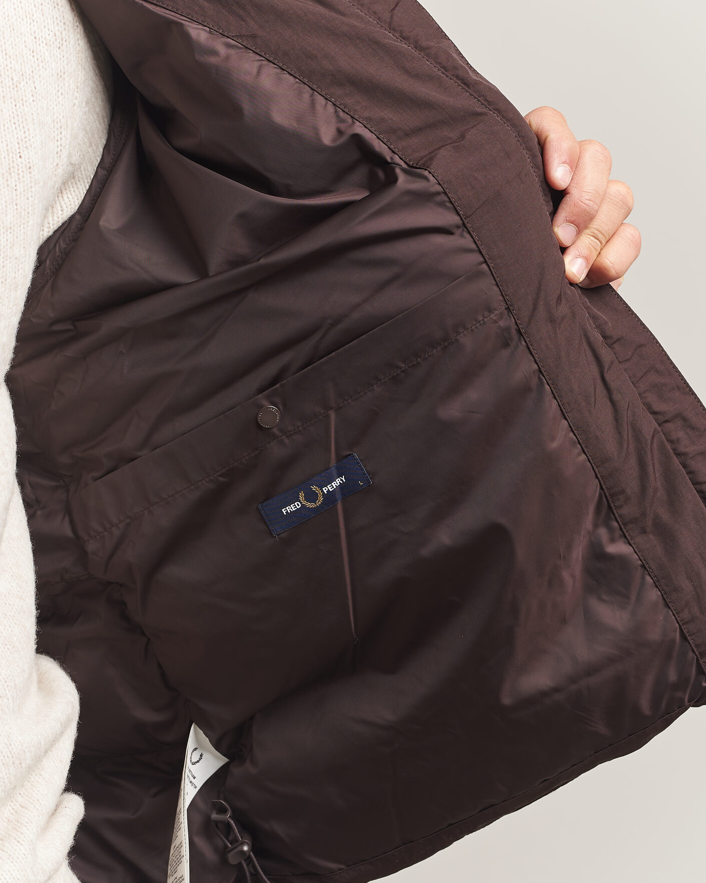 Mies | Takit | Fred Perry | Raglan Sleeve Padded Jacket Rich Brown