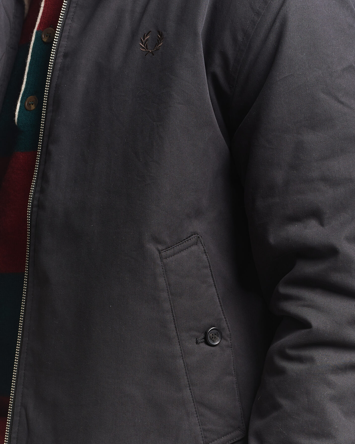 Mies | Takit | Fred Perry | Cotton Caban Jacket Black