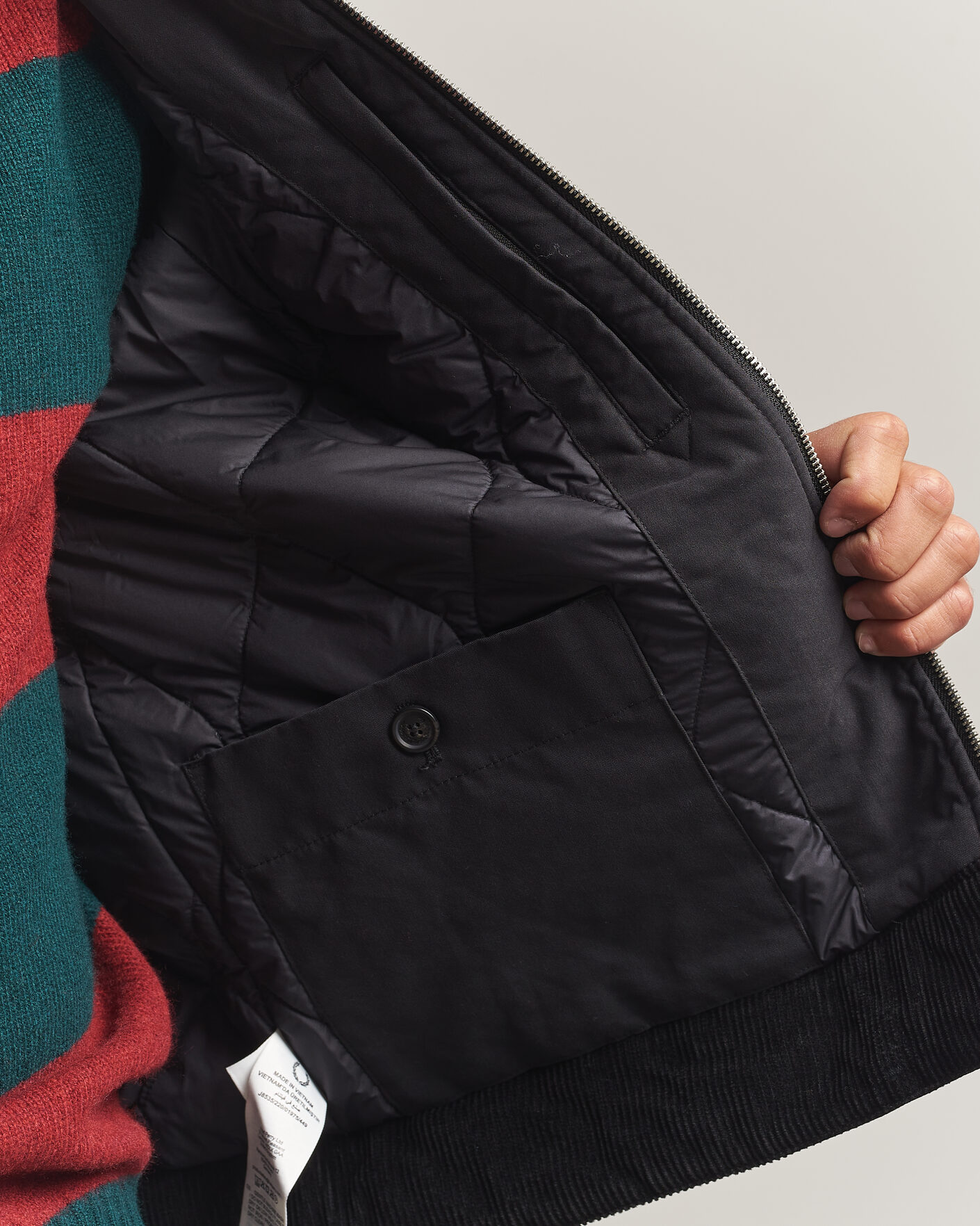 Mies | Takit | Fred Perry | Cotton Caban Jacket Black