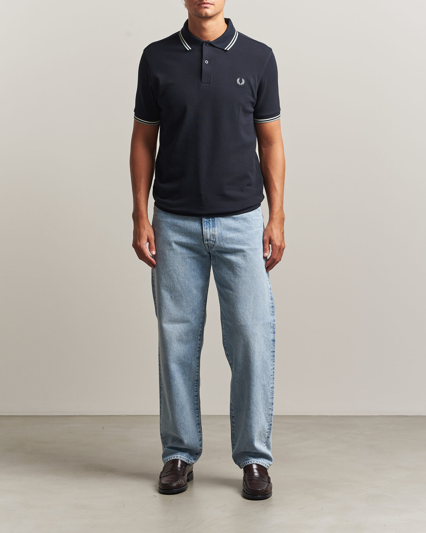 Mies | Pikeet | Fred Perry | Twin Tipped Polo Shirt Navy