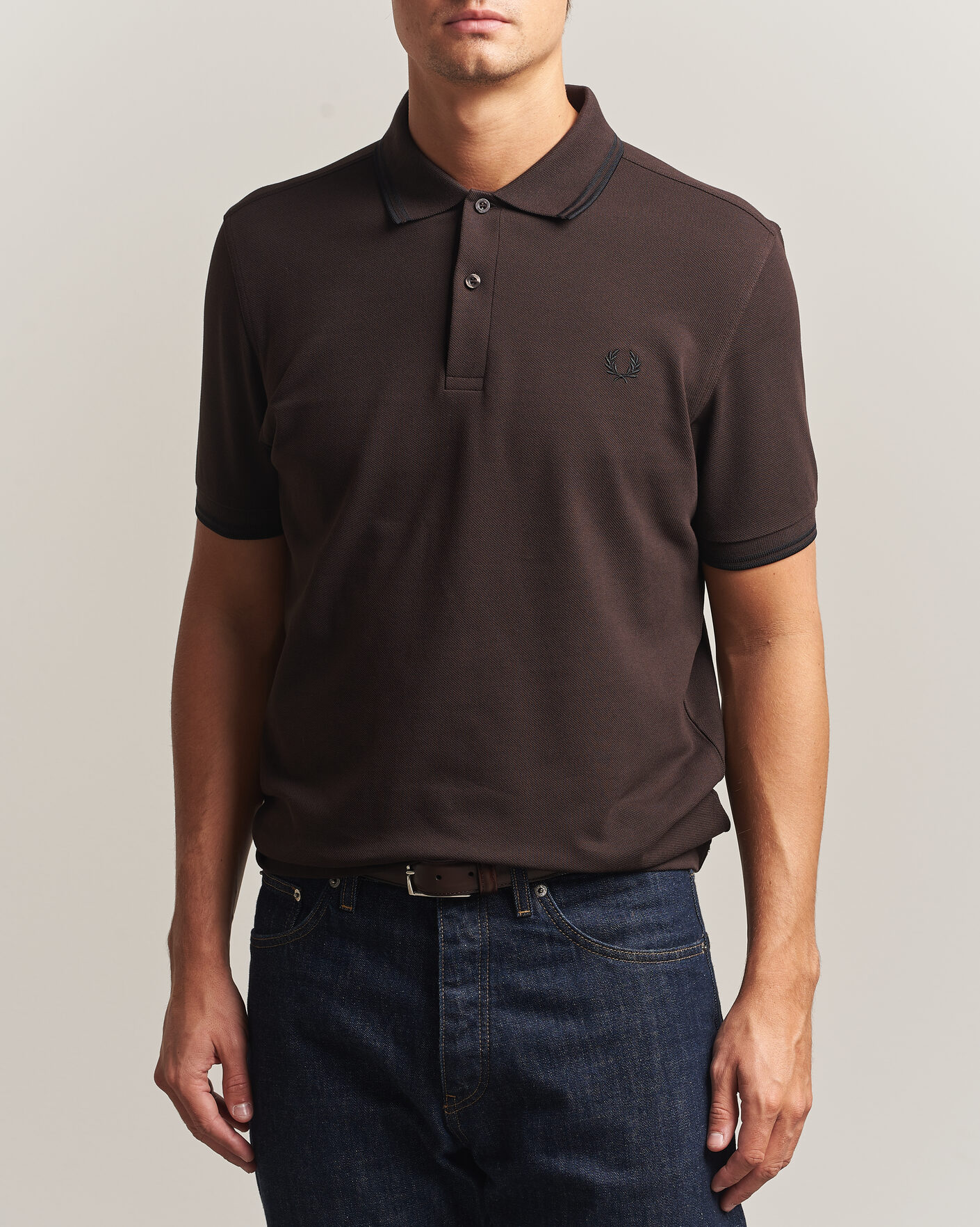 Mies | Pikeet | Fred Perry | Twin Tipped Polo Shirt Rich Brown