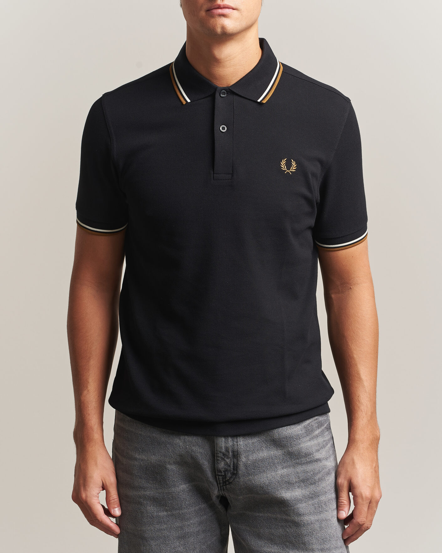 Mies | Pikeet | Fred Perry | Twin Tipped Polo Shirt Black