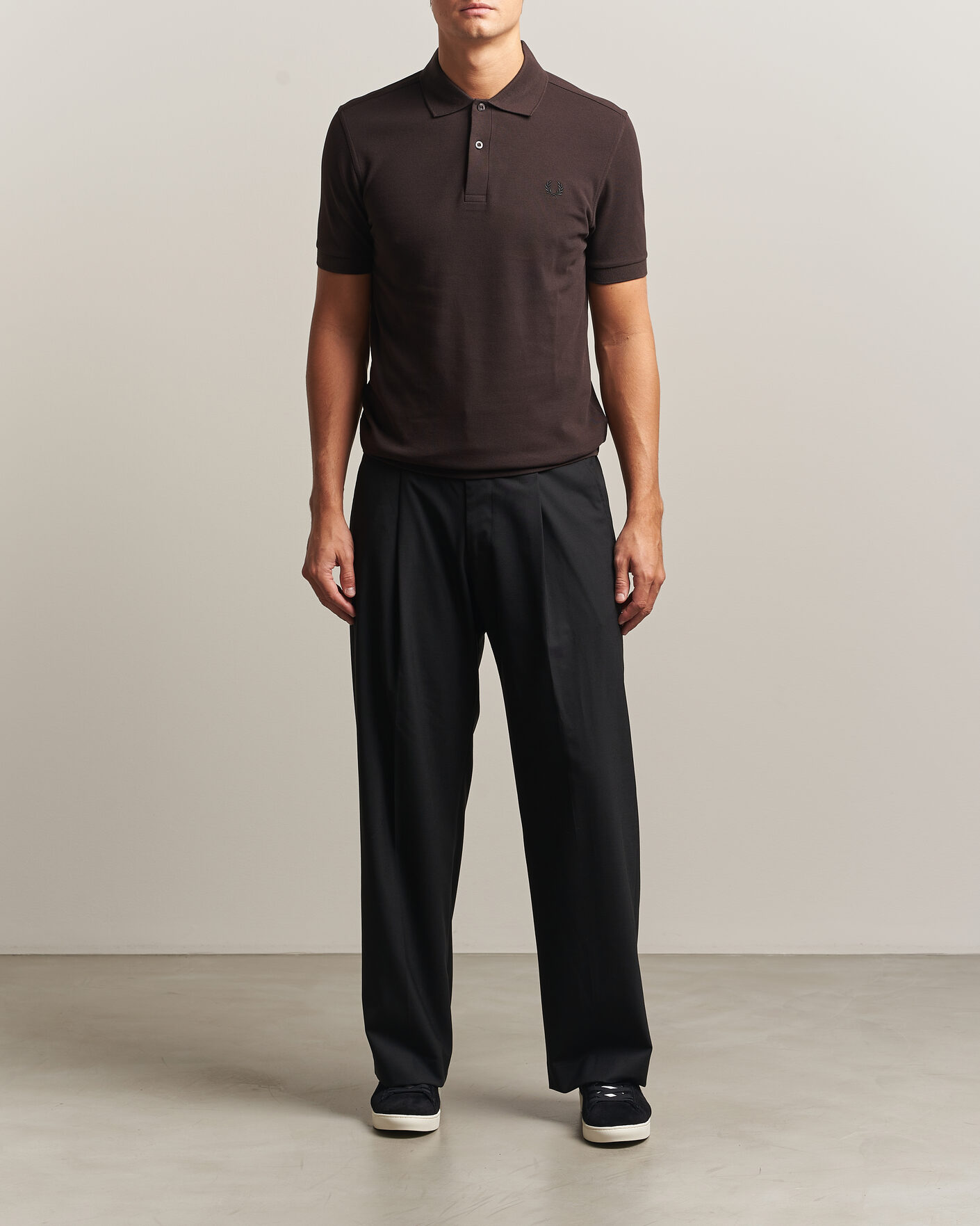 Mies | Pikeet | Fred Perry | Plain Polo Shirt Night Rich Brown