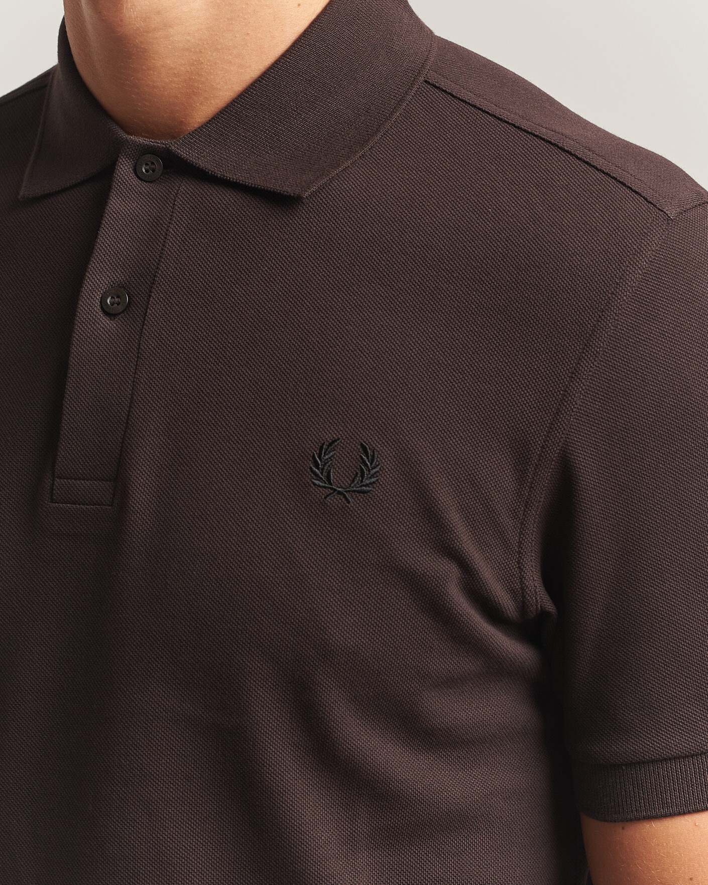 Mies | Pikeet | Fred Perry | Plain Polo Shirt Night Rich Brown