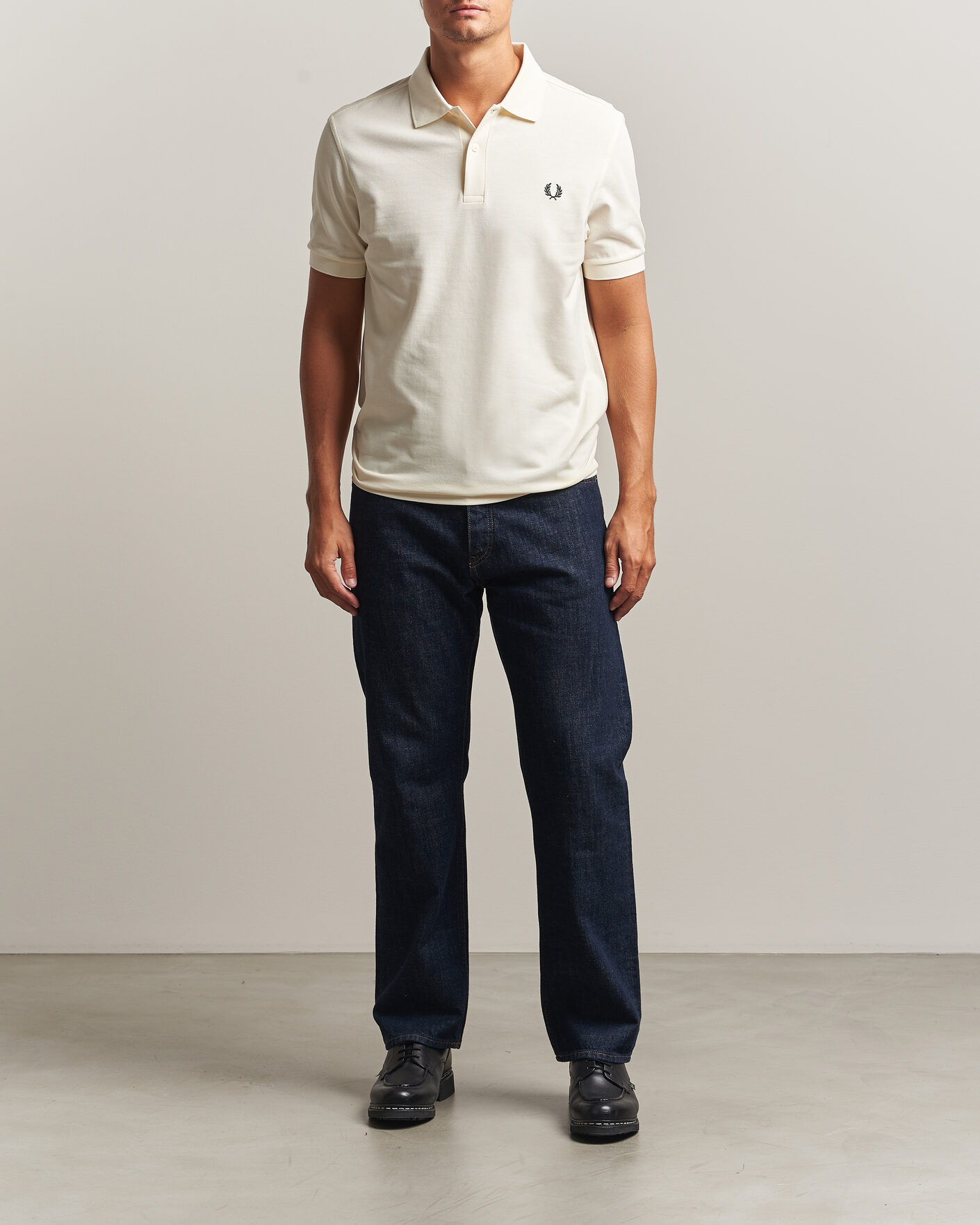 Mies | Pikeet | Fred Perry | Plain Polo Shirt Night Ecru