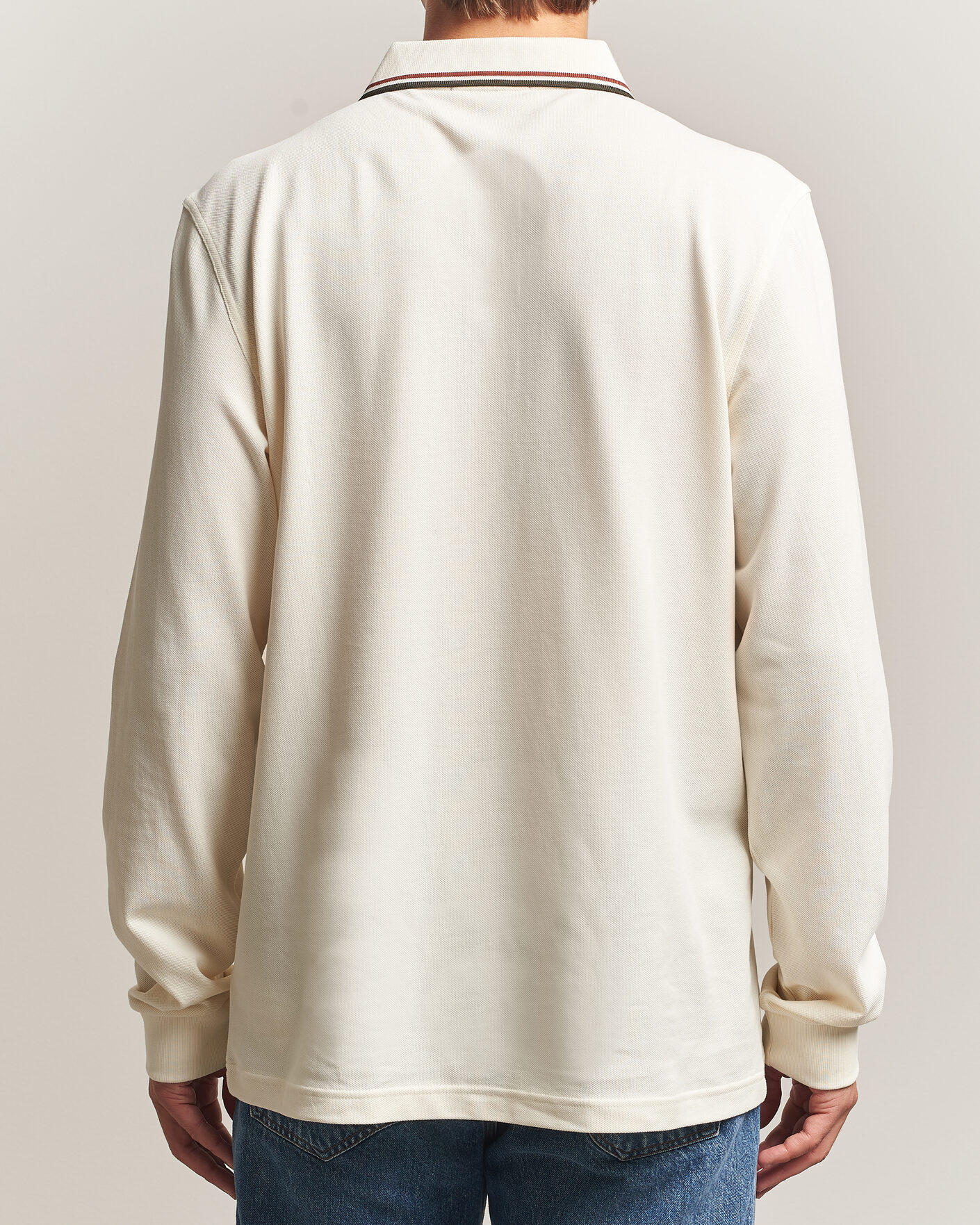 Mies | Pikeet | Fred Perry | Twin Tipped Long Sleeve Polo Shirt Ecru