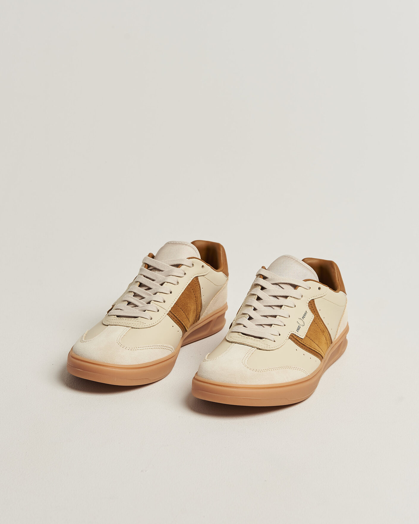Mies | Tennarit | Fred Perry | B4 Leather/Suede Sneaker Oatmeal