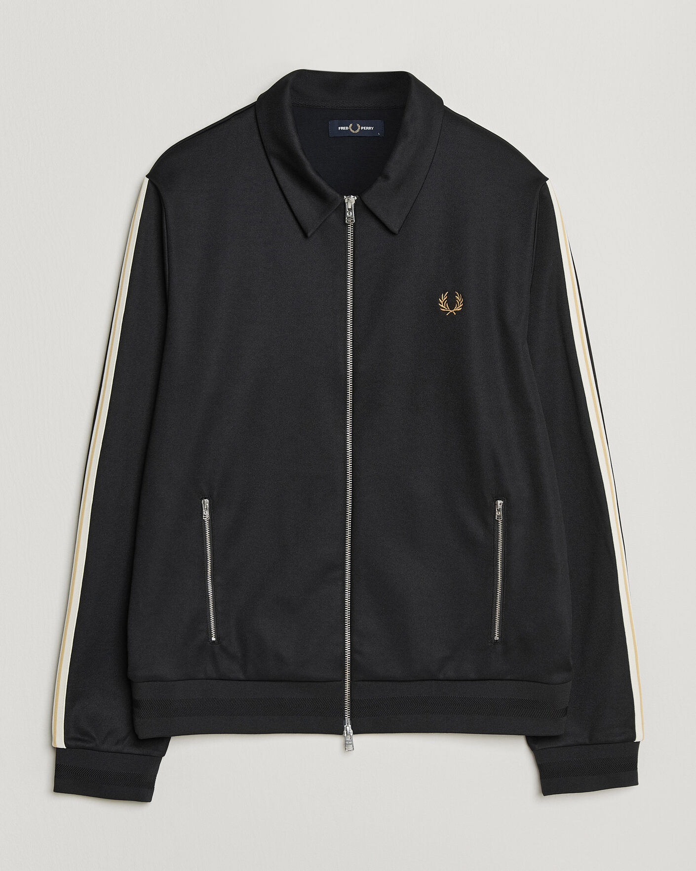 Mies | Puserot | Fred Perry | Tipped Taped Track Jacket Black