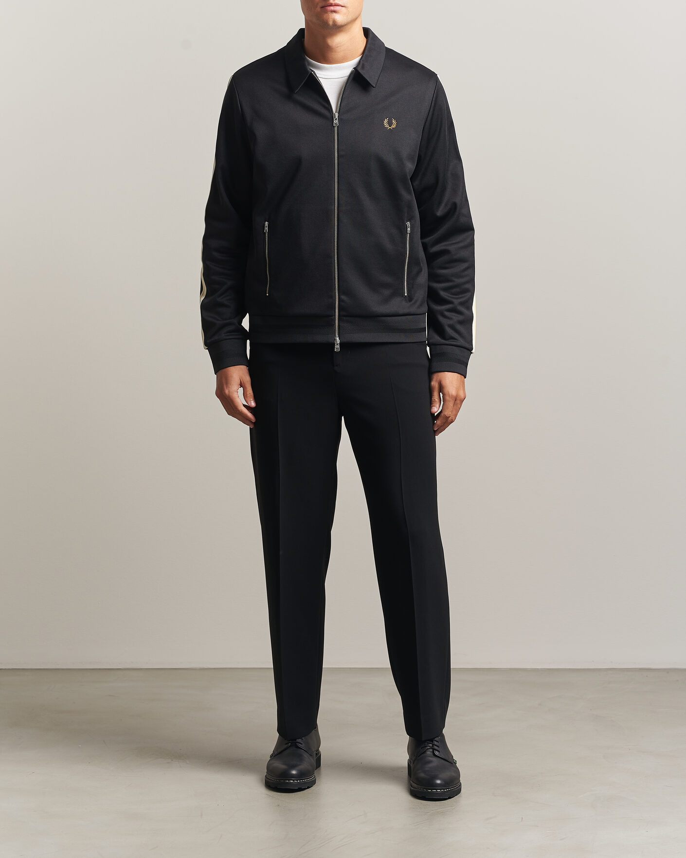 Mies | Puserot | Fred Perry | Tipped Taped Track Jacket Black