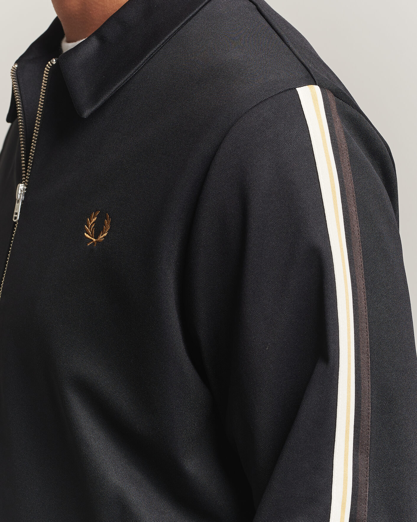 Mies | Puserot | Fred Perry | Tipped Taped Track Jacket Black