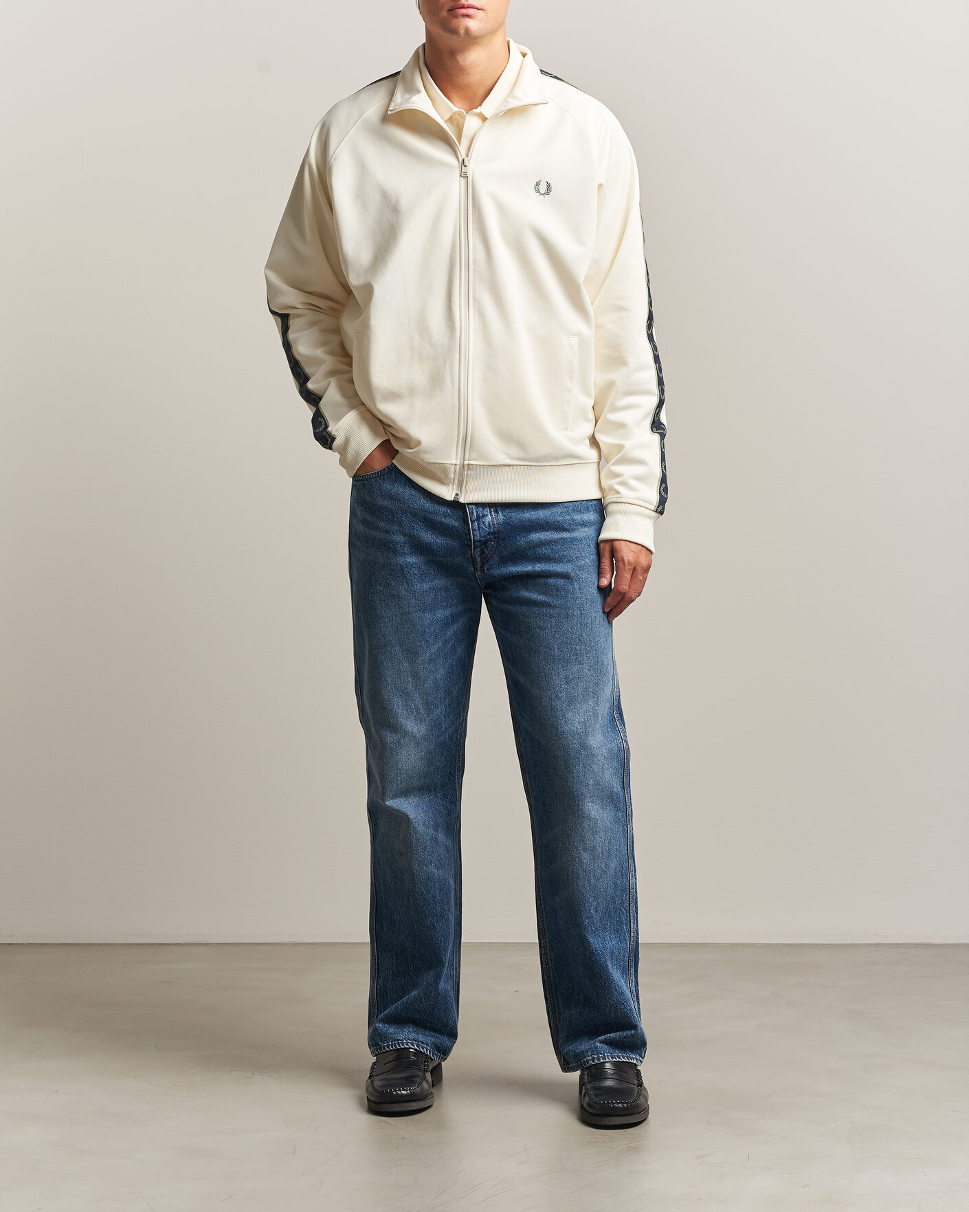 Mies | Puserot | Fred Perry | Taped Track Jacket Ecru