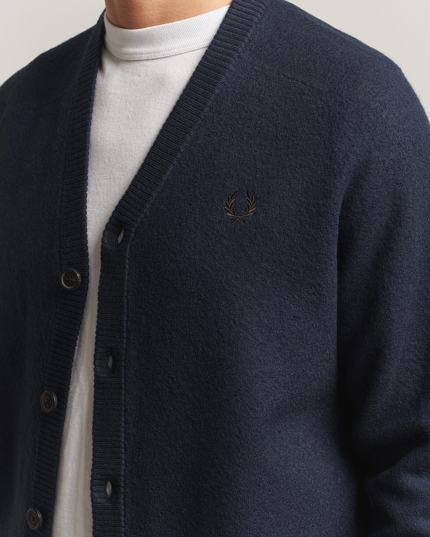 Mies | Puserot | Fred Perry | Wool Saddle Sleeve Cardigan Navy