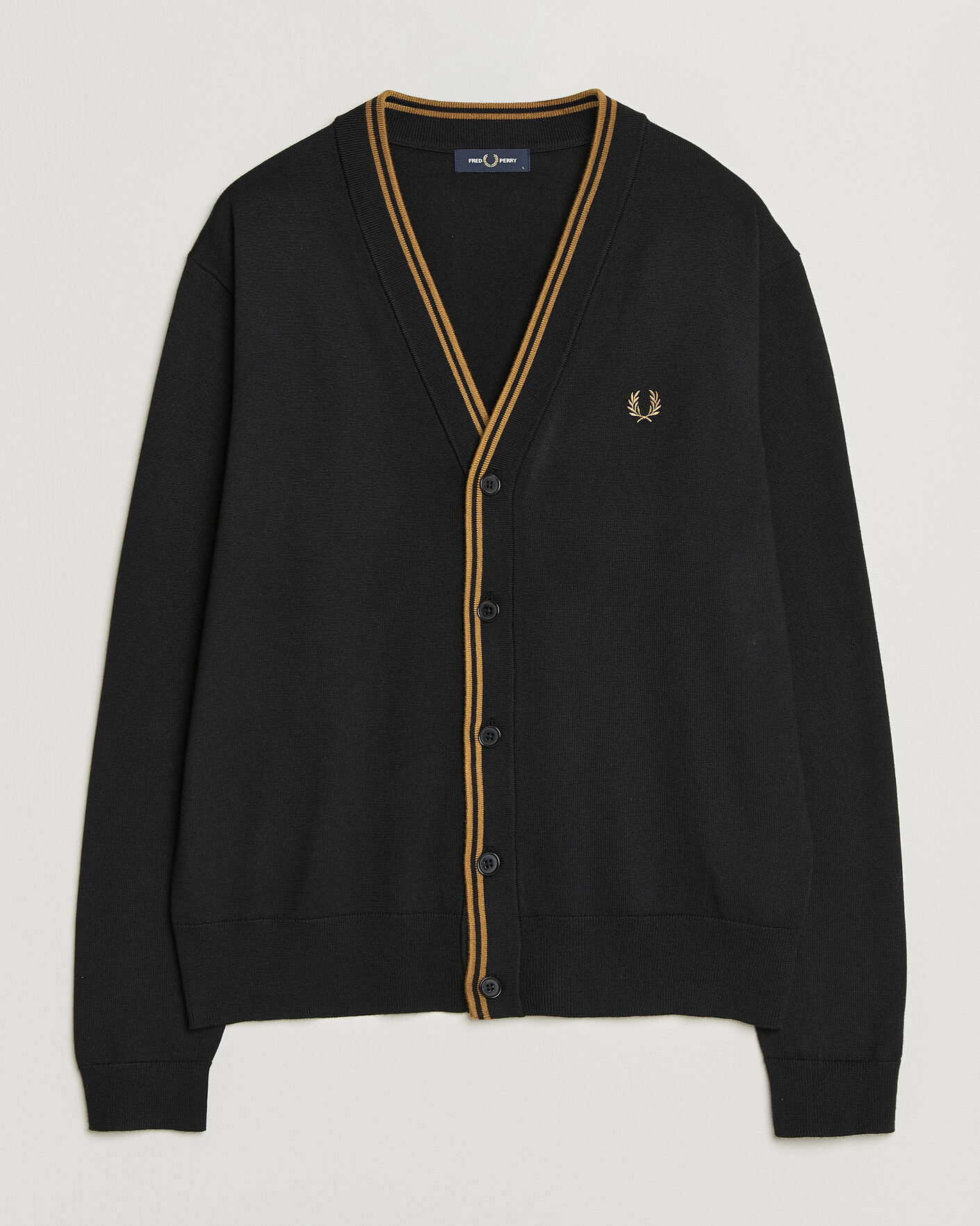 Mies | Puserot | Fred Perry | Classic Knitted Cardigan Black