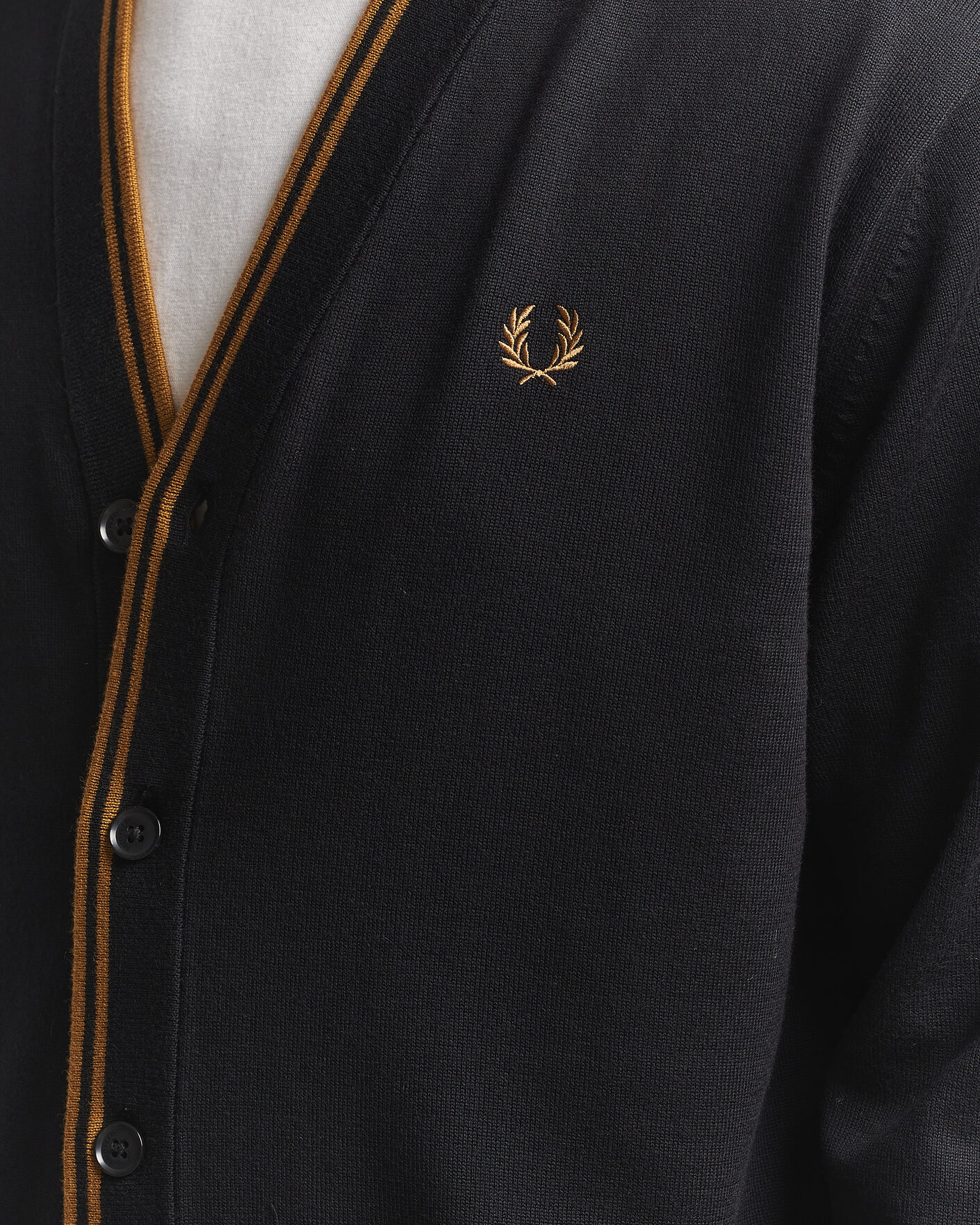 Mies | Puserot | Fred Perry | Classic Knitted Cardigan Black
