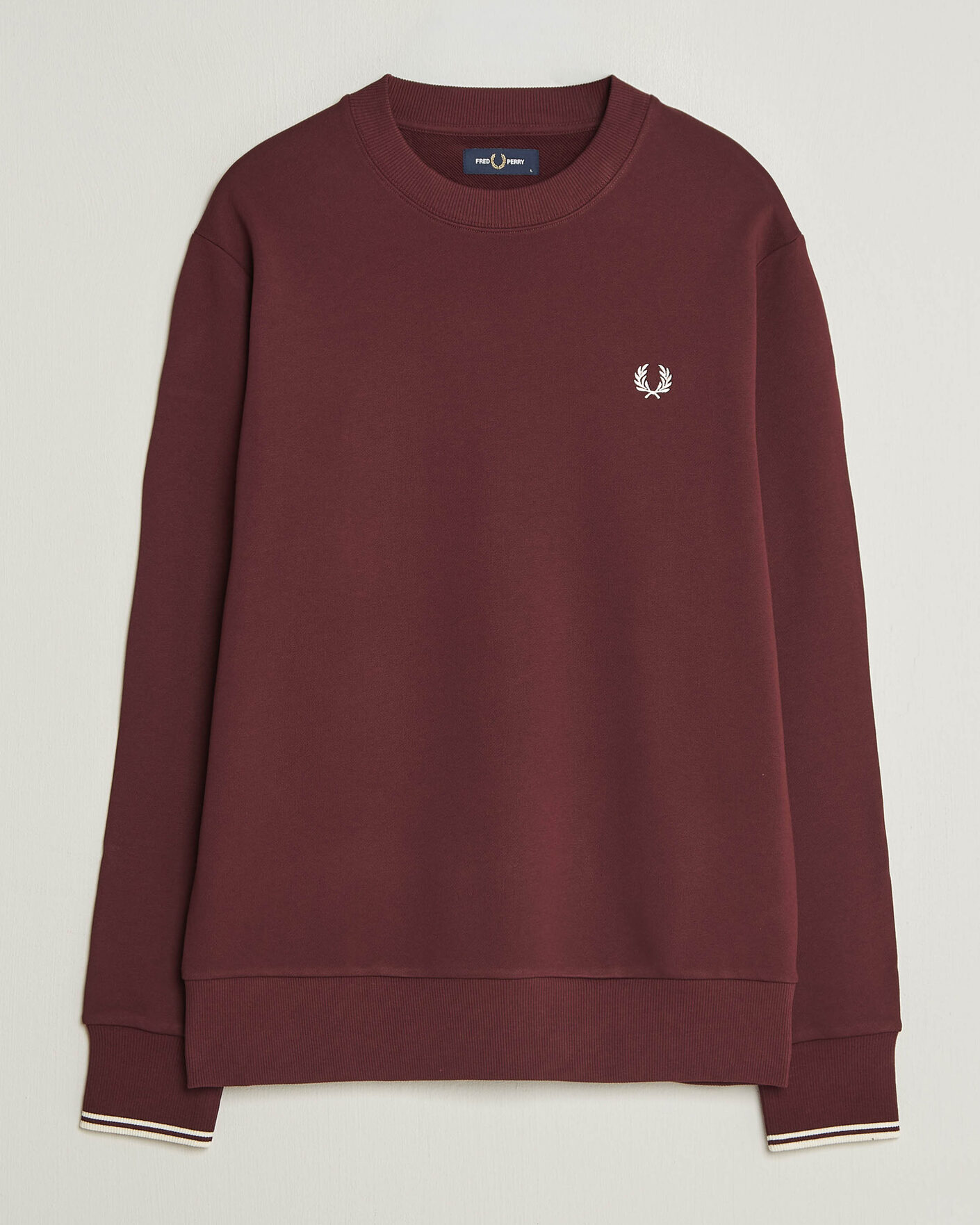 Mies | Puserot | Fred Perry | Crew Neck Sweatshirt Oxblood