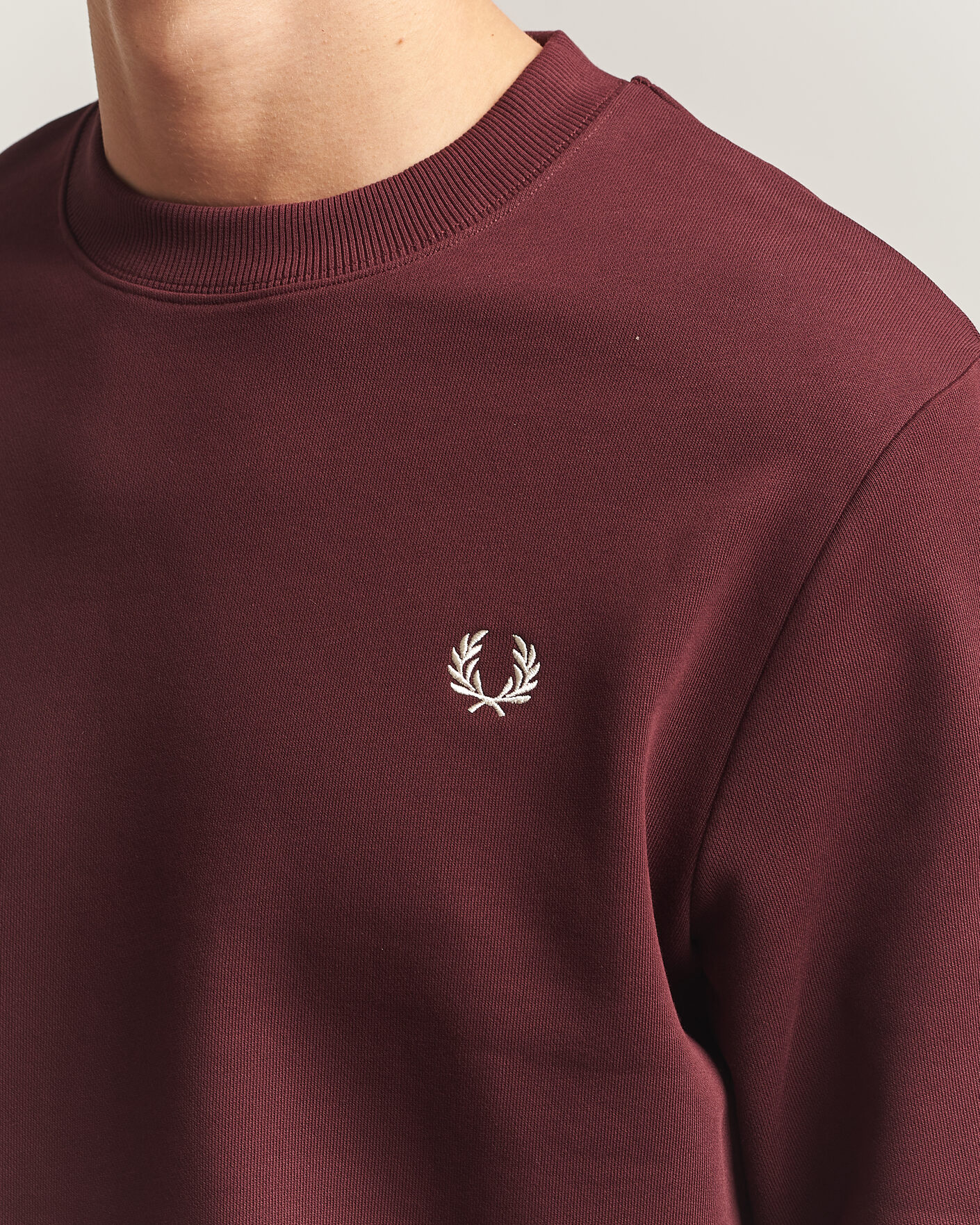 Mies | Puserot | Fred Perry | Crew Neck Sweatshirt Oxblood