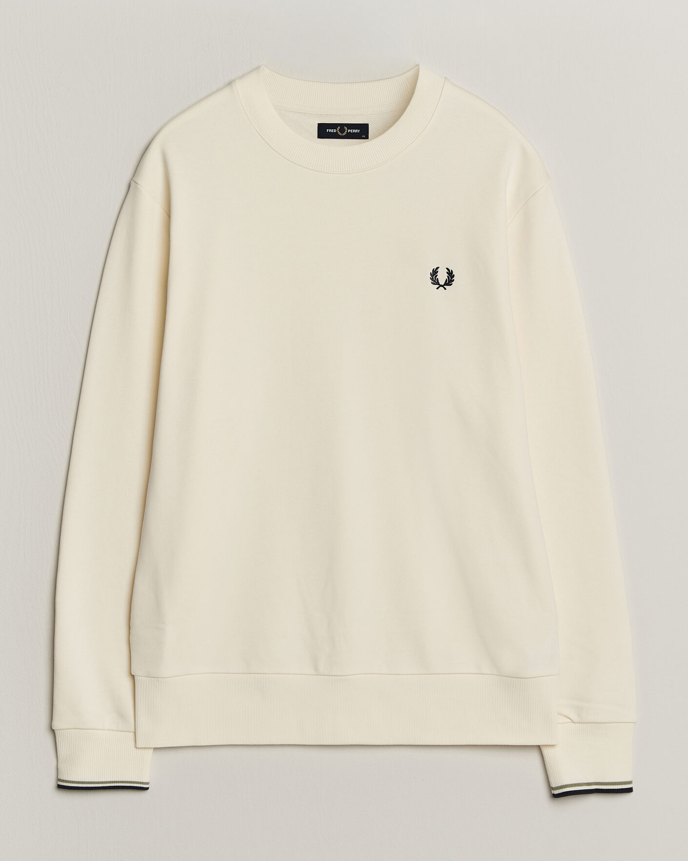 Mies | Puserot | Fred Perry | Crew Neck Sweatshirt Ecru