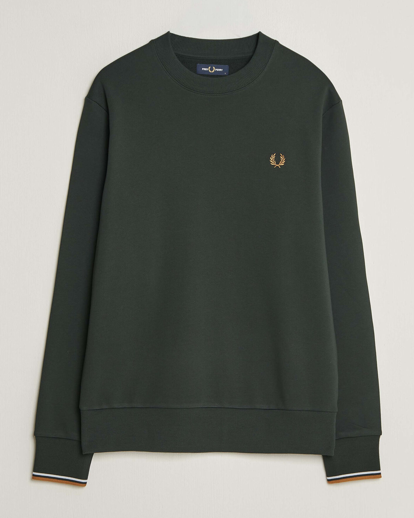 Mies | Puserot | Fred Perry | Crew Neck Sweatshirt Night Green